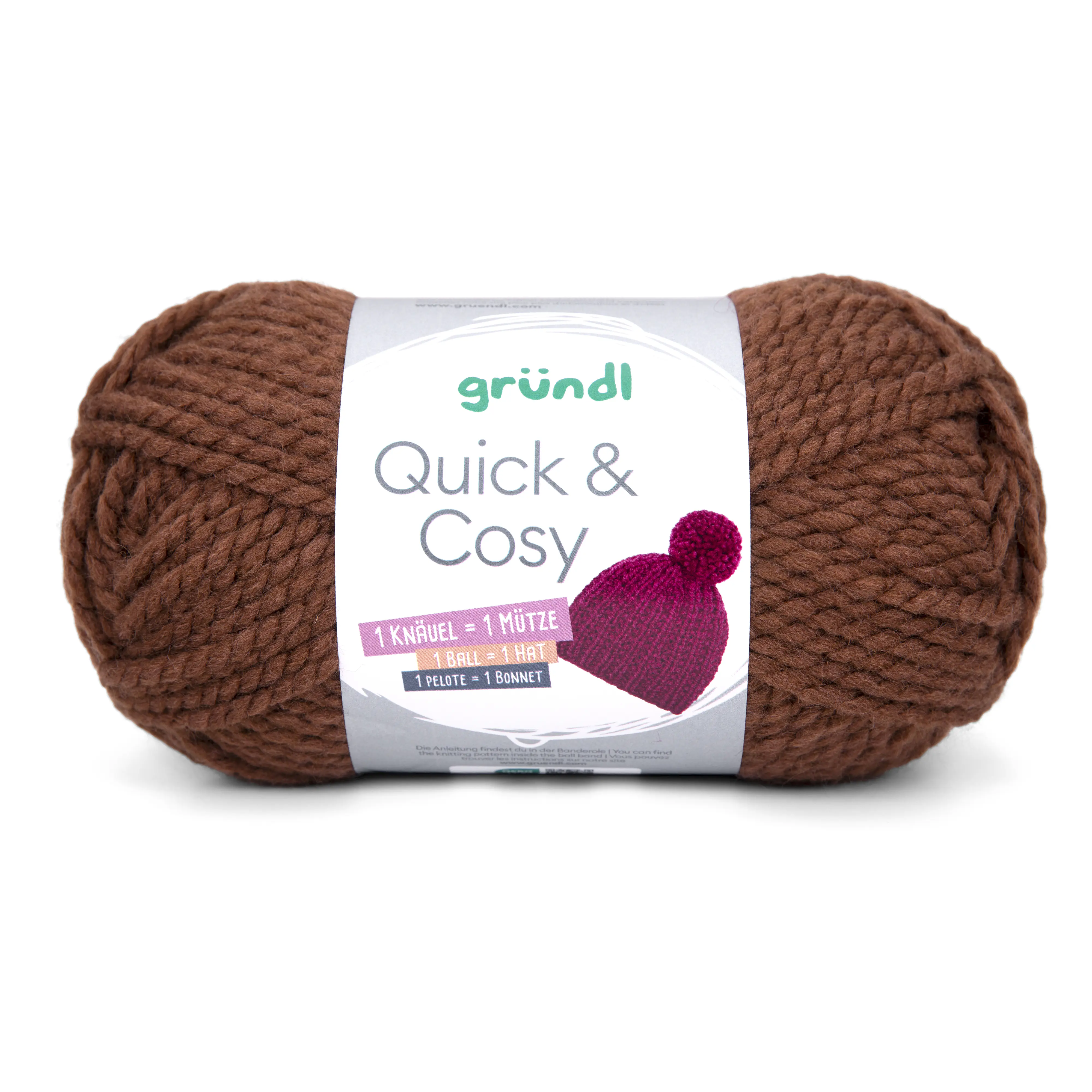 Gründl Wolle Quick and Cosy 150 g braun