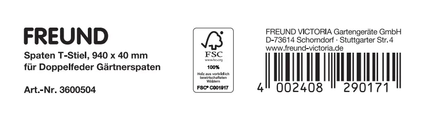 Freund Victoria Holz T-Stiel 92 cm