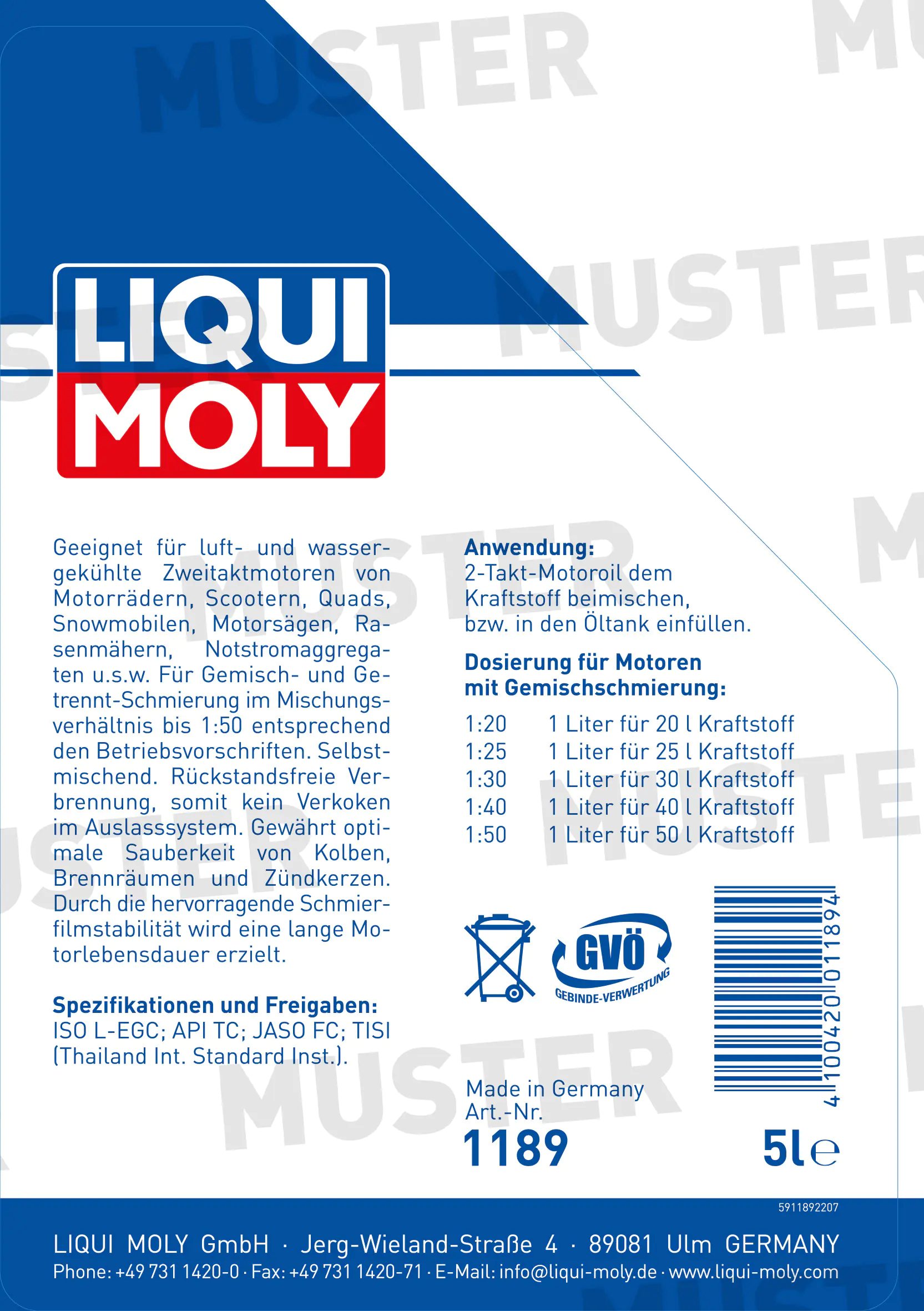 Liqui Moly 2-Takt-Motoröl 150 5 L