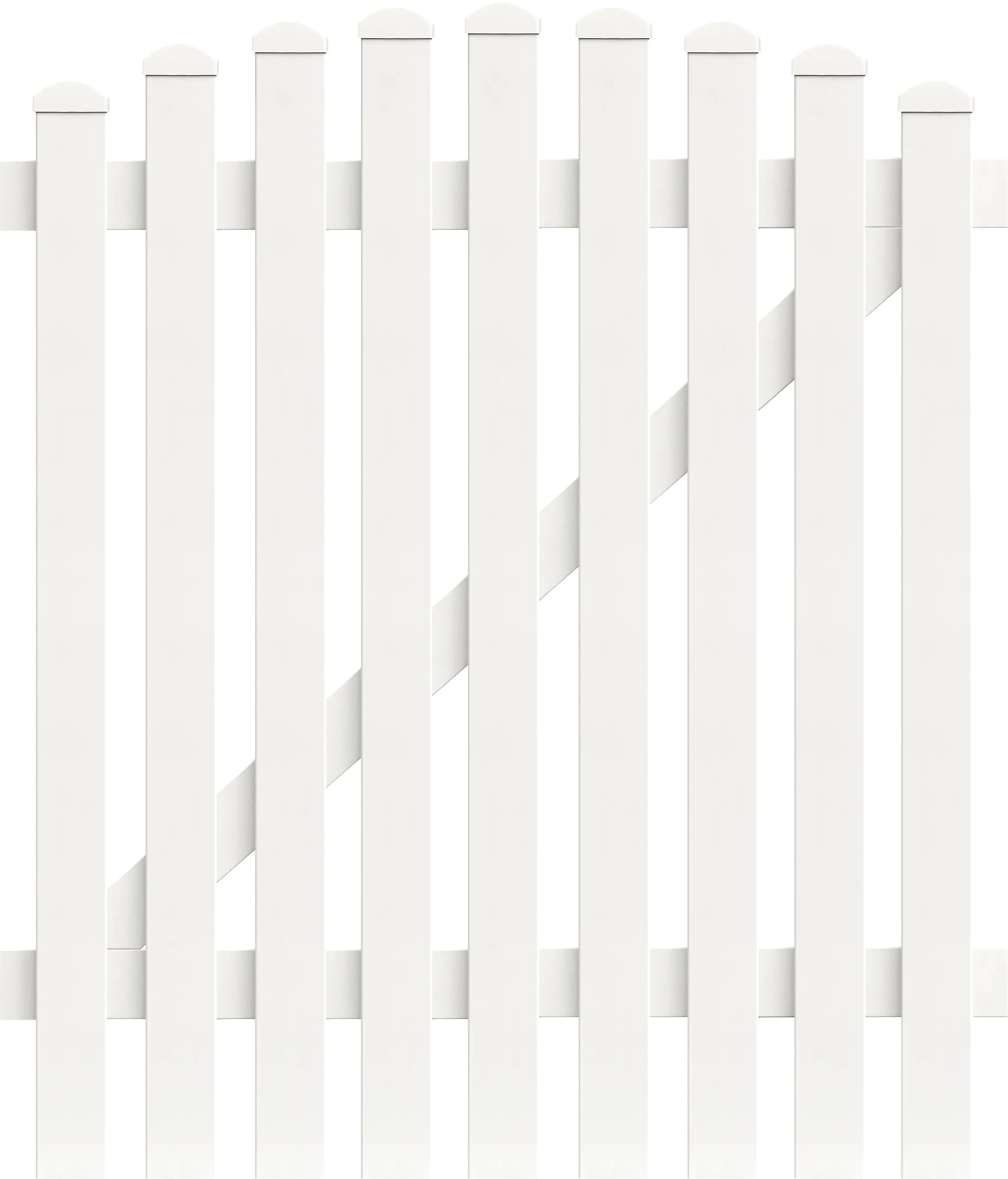 KM Zaun Zauntür Meran Oberbogen 104,2 x 180 cm, weiß, DIN links