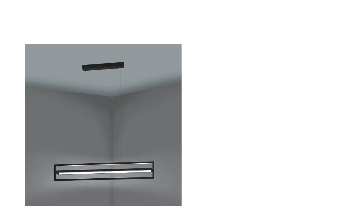 Eglo LED Pendelleuchte Siberia schwarz 78 x 16 x 110 cm