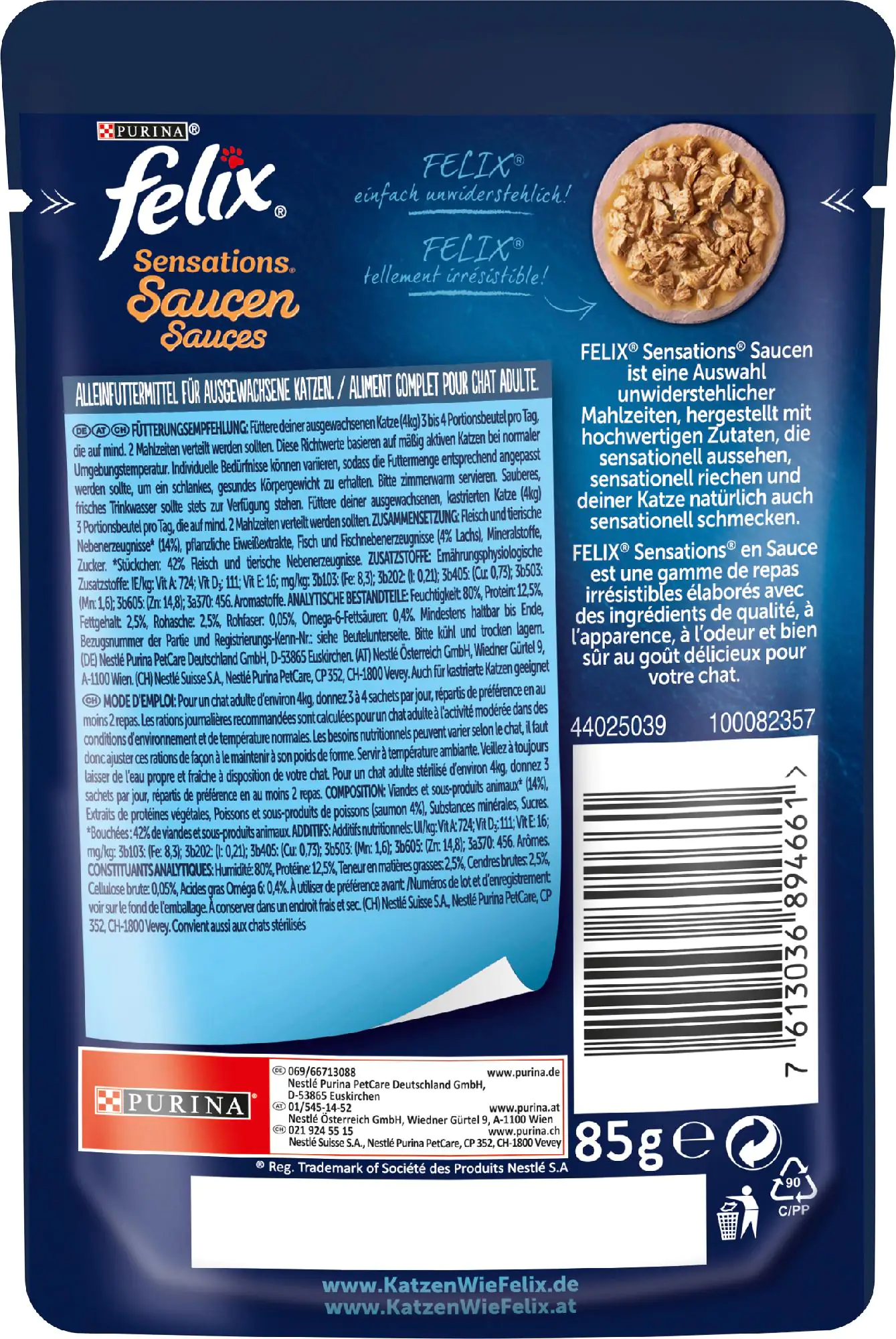 Felix Sensations Saucen Lachs & Garnelen 85 g