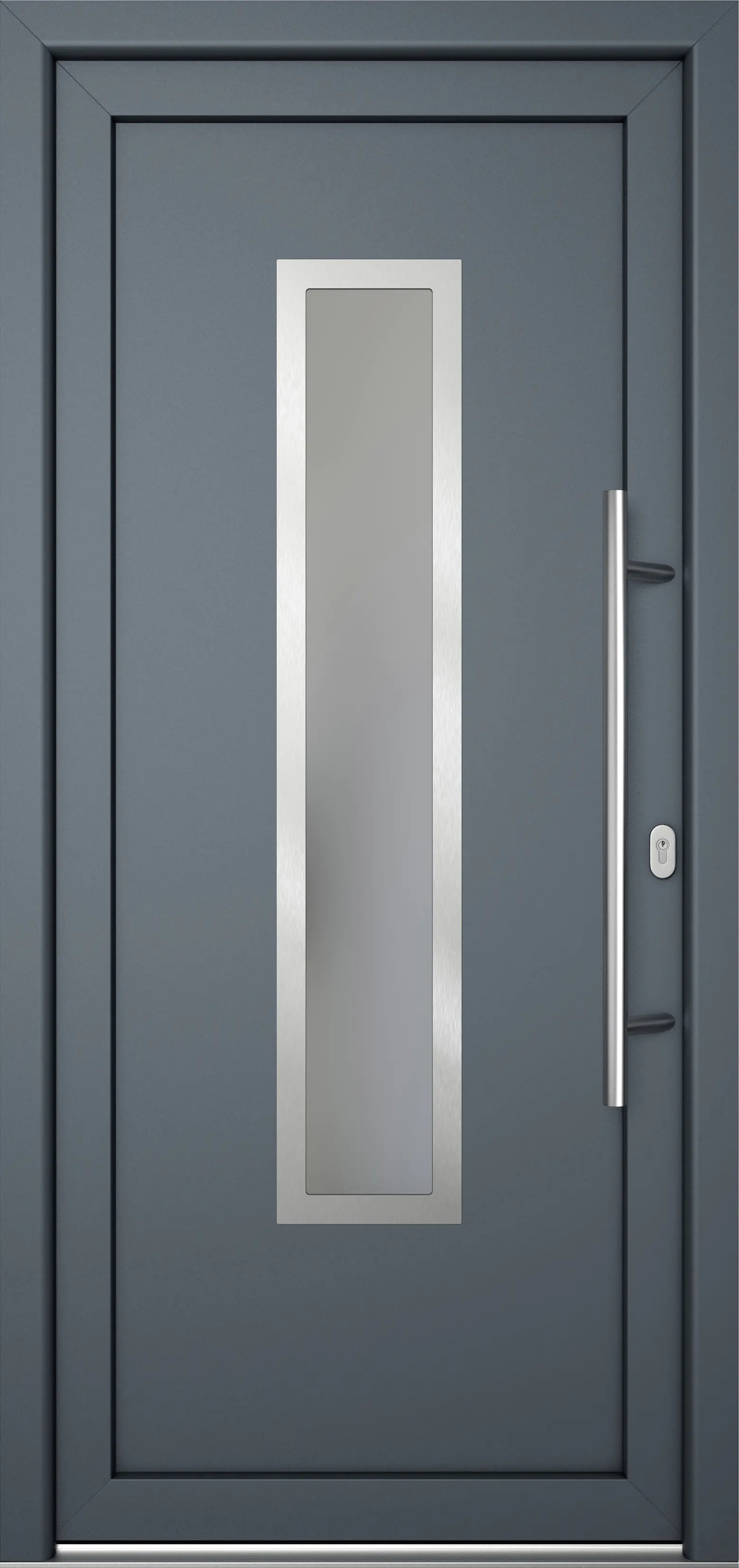 Meeth Haustür Signum Pro PVC Modell 32 88 x 208 cm DIN Rechts weiß/titan Meeth Haustür Signum Pro PVC Modell 32 88 x 208 cm DIN Rechts weiß/titan