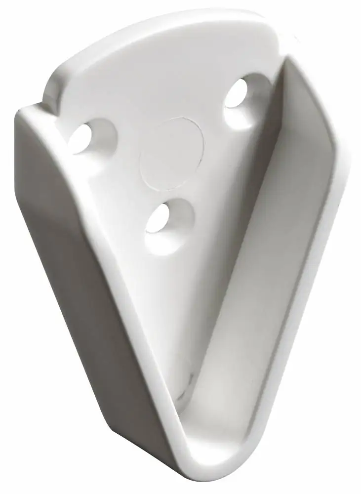 Hettich Schrankrohrlager Ø 25 mm Kusntstoff weiß, Keilform, 2 Stück