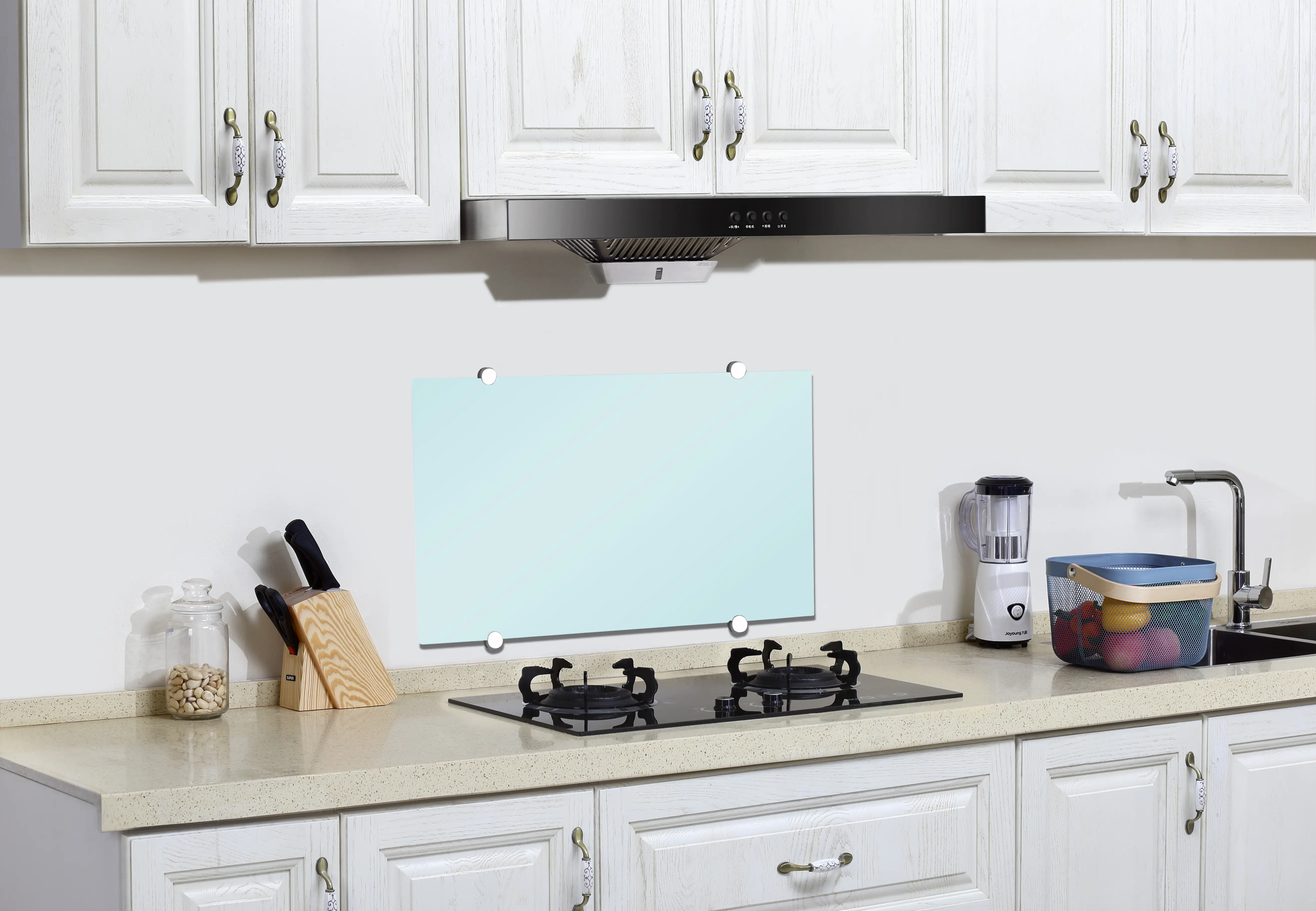 TrendLine Küchenrückwand Glas weiß 60 x 40 cm, 5 mm