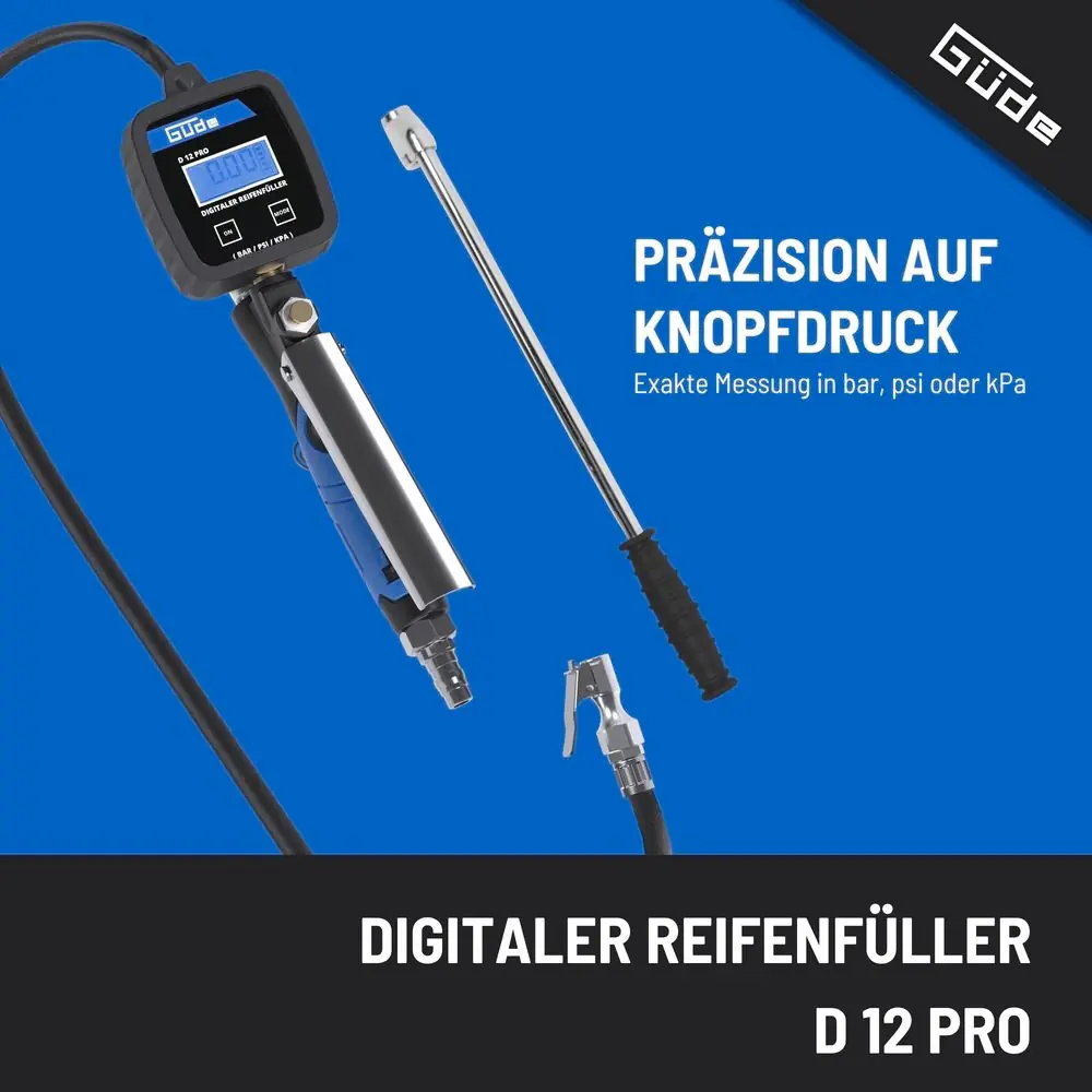 Güde Reifenfüller D 12 Pro mit digitalem Manometer