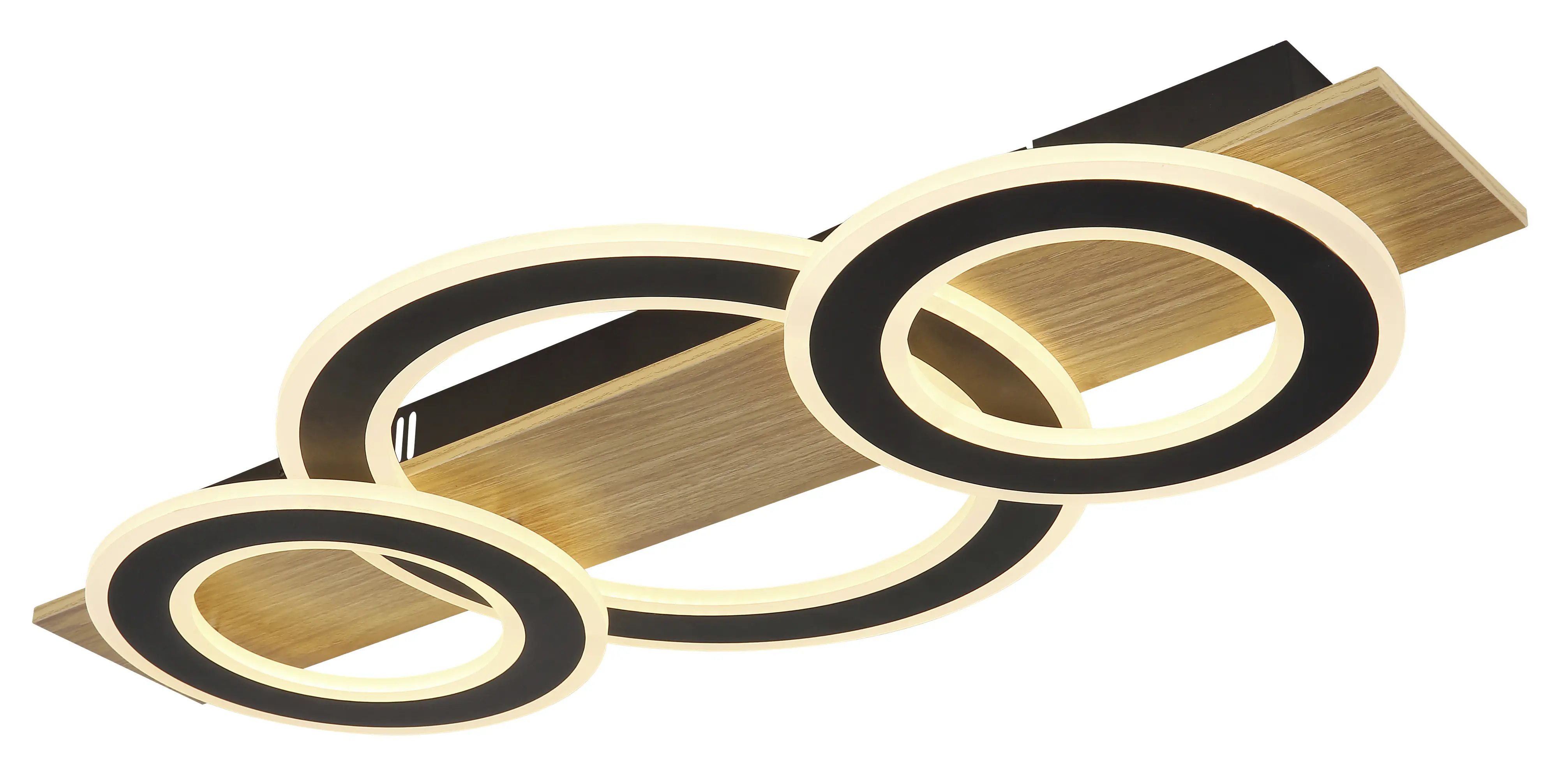 Globo Deckenleuchte Jayden 73 x 35 cm holzoptik warmweiß