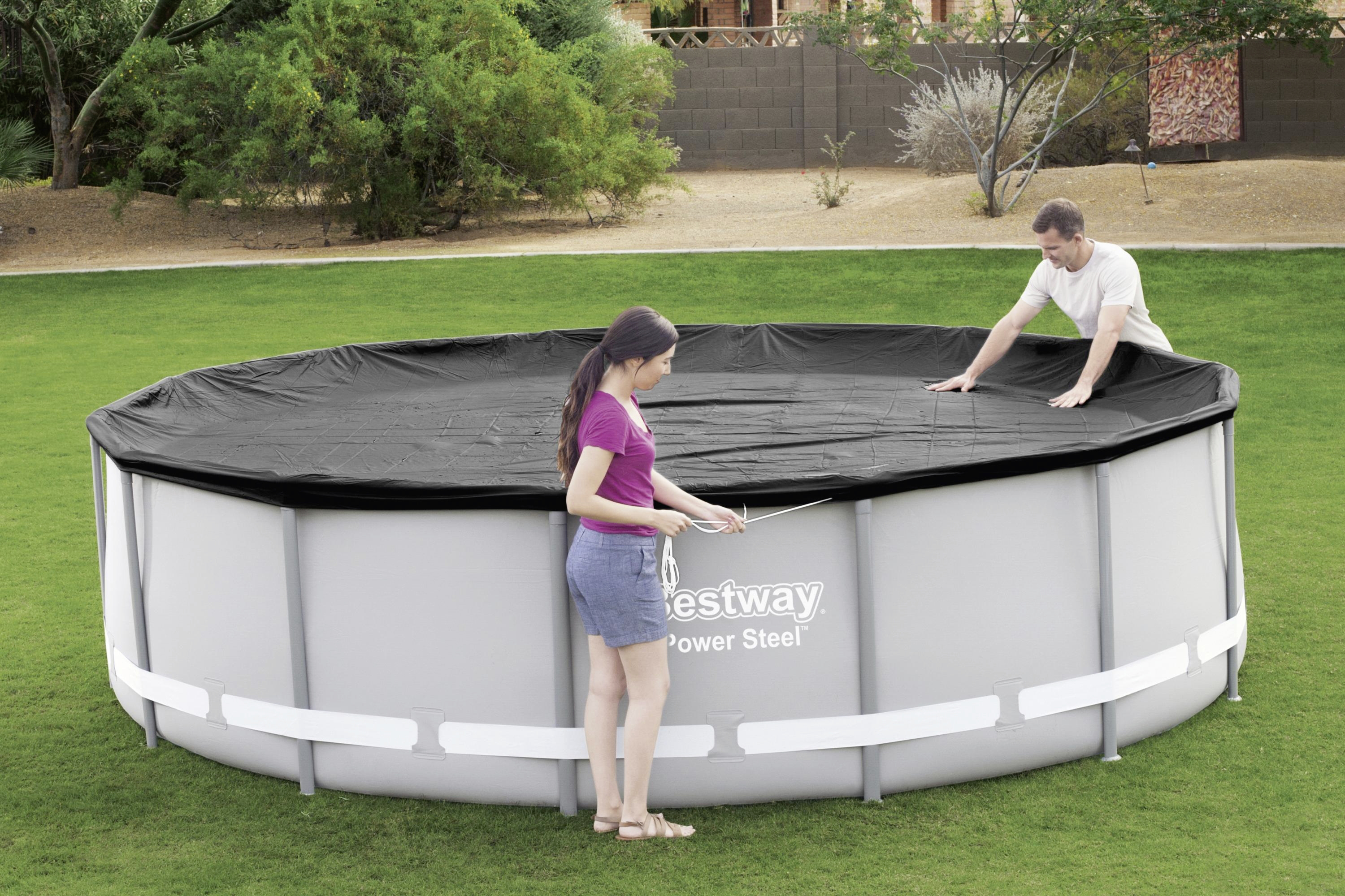 Bestway Flowclear Abdeckplane PVC Ø 427 cm Bestway Flowclear Abdeckplane PVC Ø 427 cm