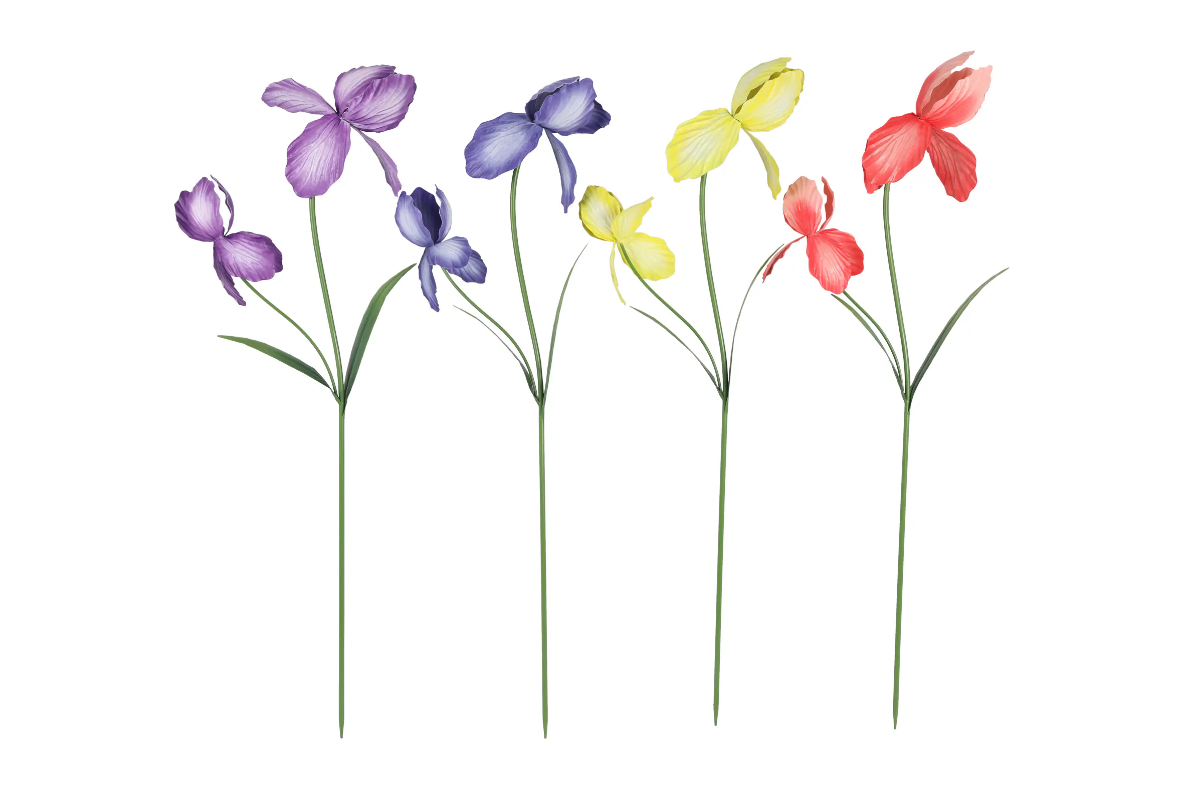 Flamingo Gartenstecker Iris Metall 27 x 96 cm mehrfarbig