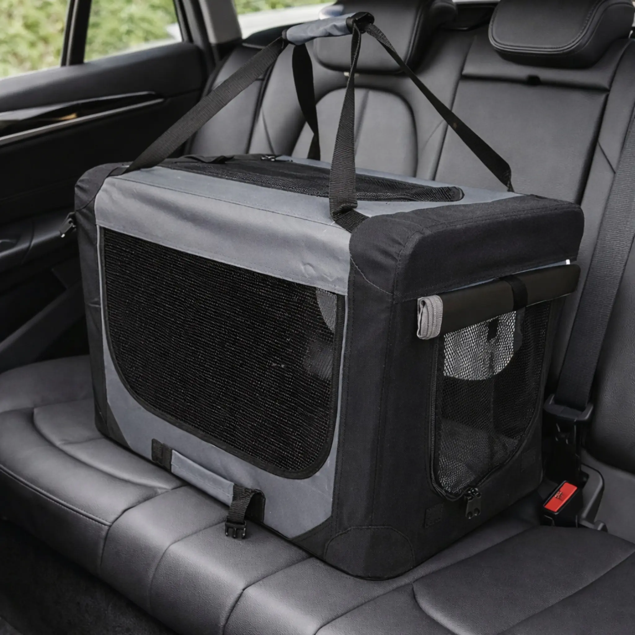 Trendline Hundetransportbox S schwarz-grau