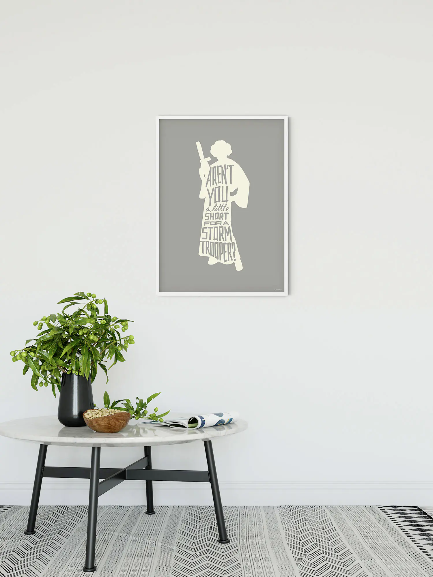 Komar Wandbild SW Silhouette Leia 50 x 70 cm