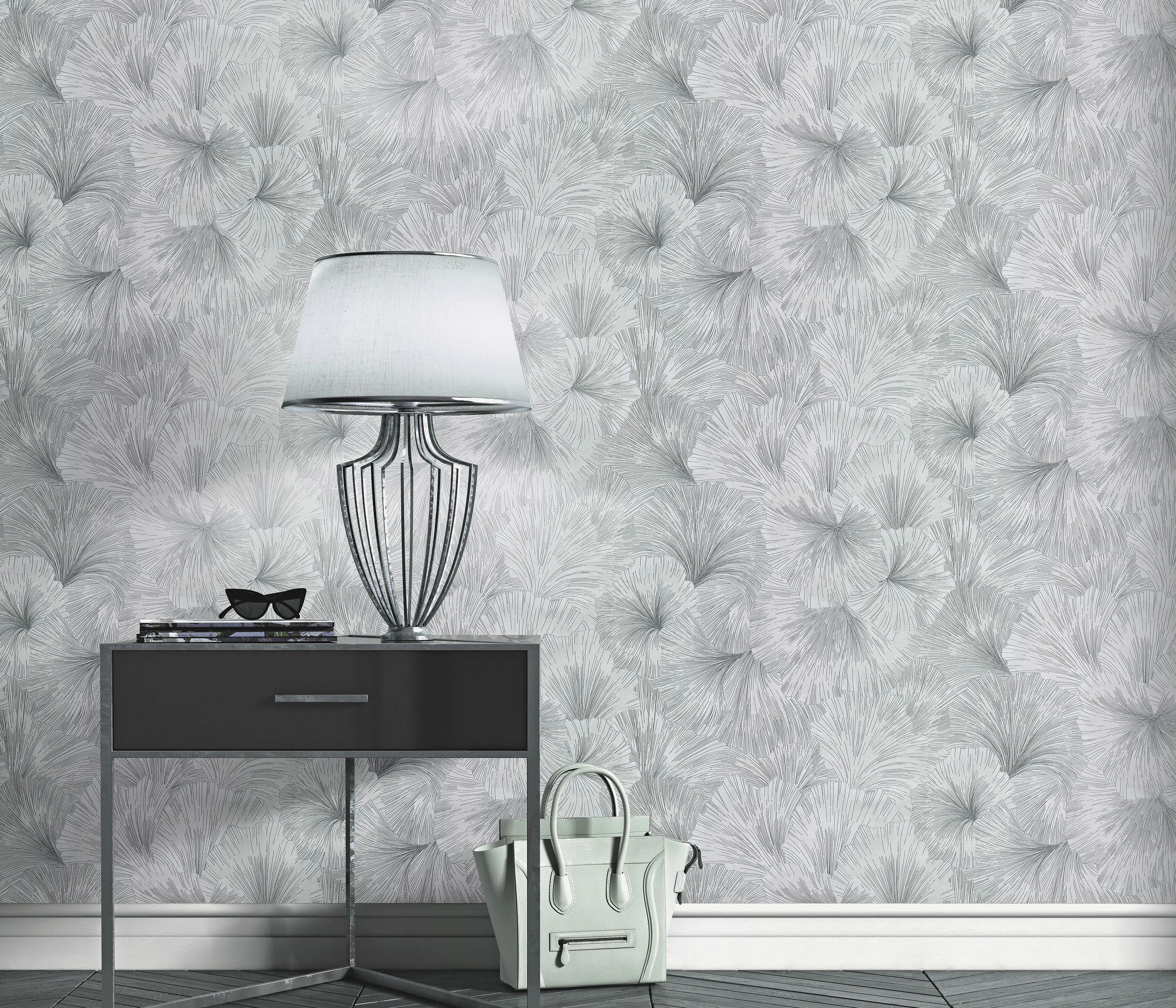 Erismann Vliestapete 10373-10 Fashion for Walls 4 floral grau 10,05 x 0,53 m