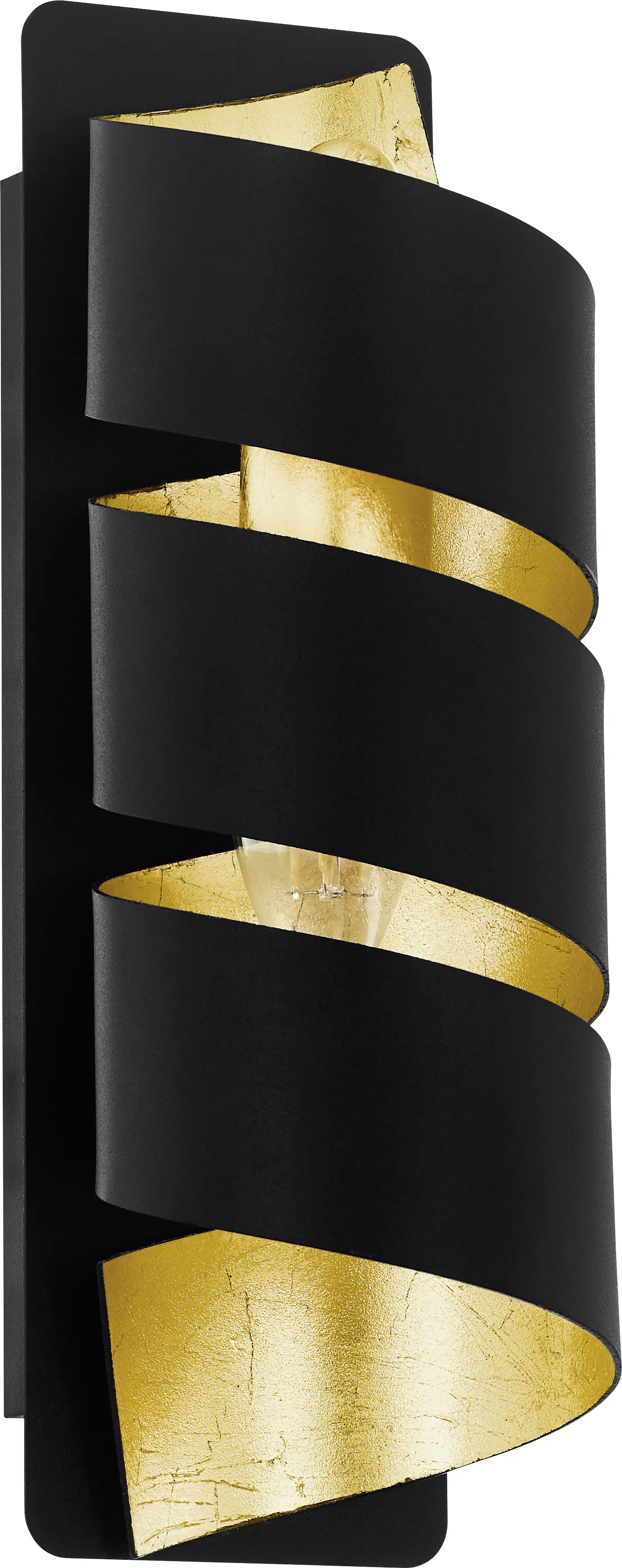 Eglo Wandleuchte Elizondo E14 schwarz / gold