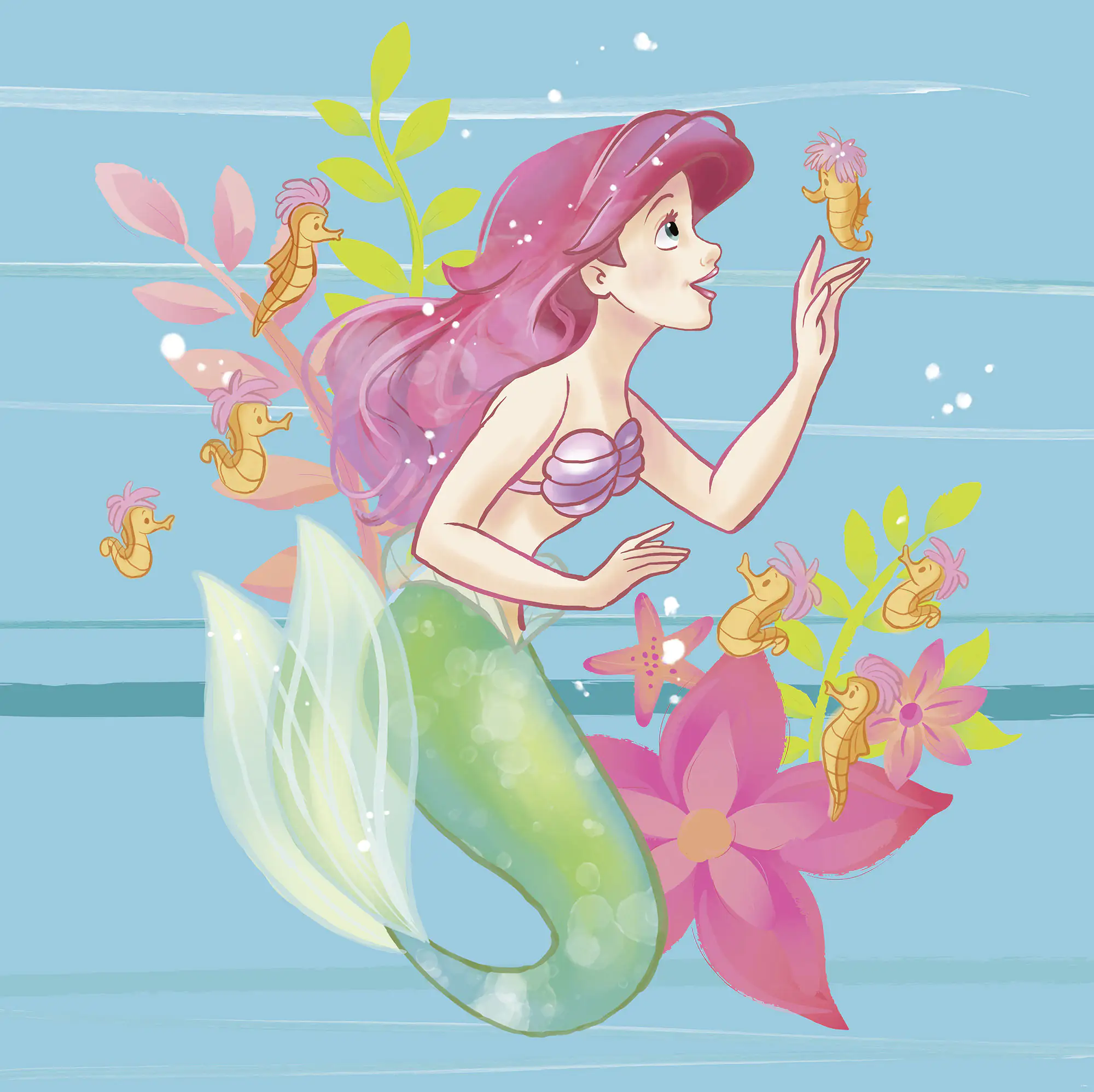 Komar Vlies Fototapete Ariel Little Friend 250 x 250 cm 