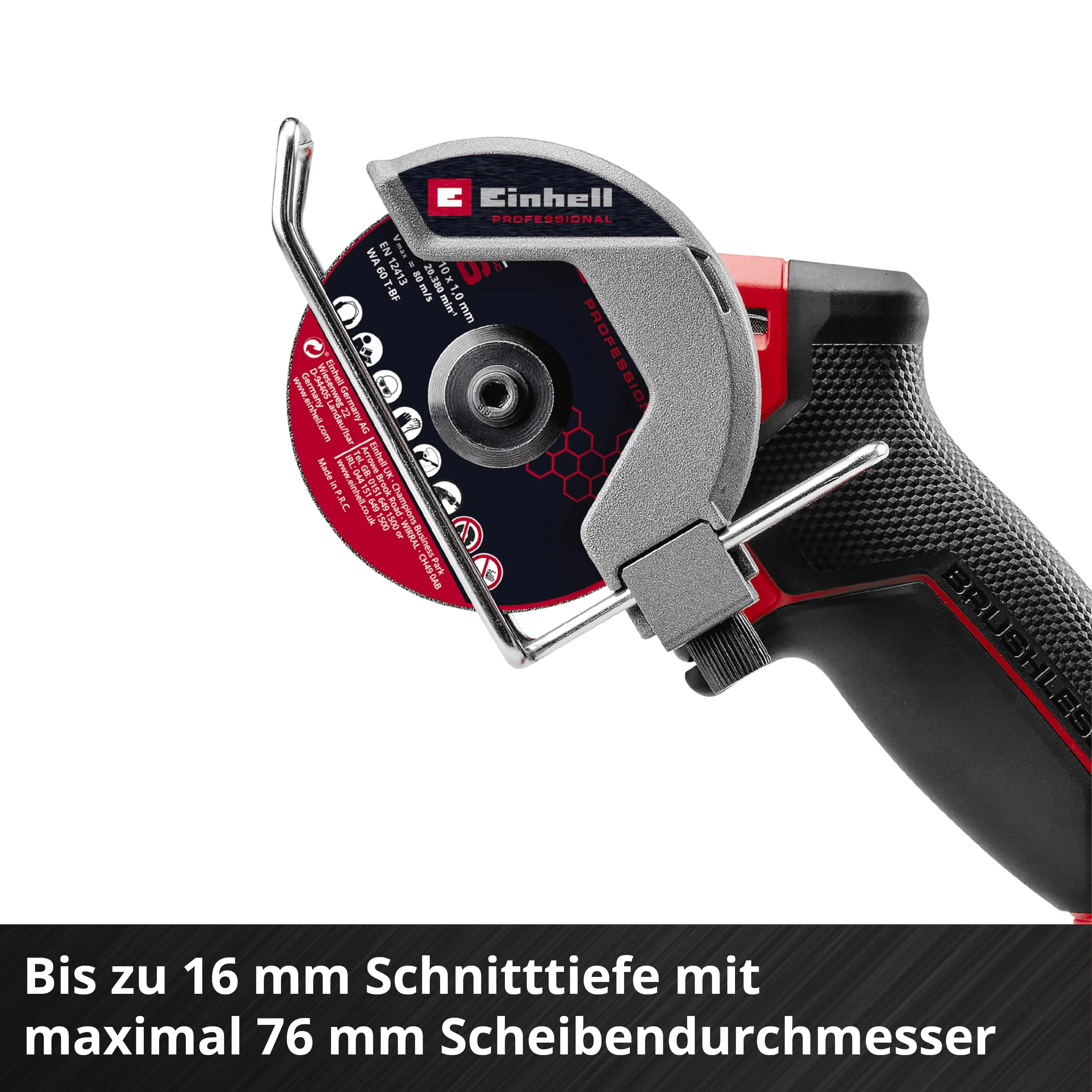 Einhell Professional Akku-Trennschleifer TP-CO 18/76-C Li BL Solo Einhell Professional Akku-Trennschleifer TP-CO 18/76-C Li BL Solo