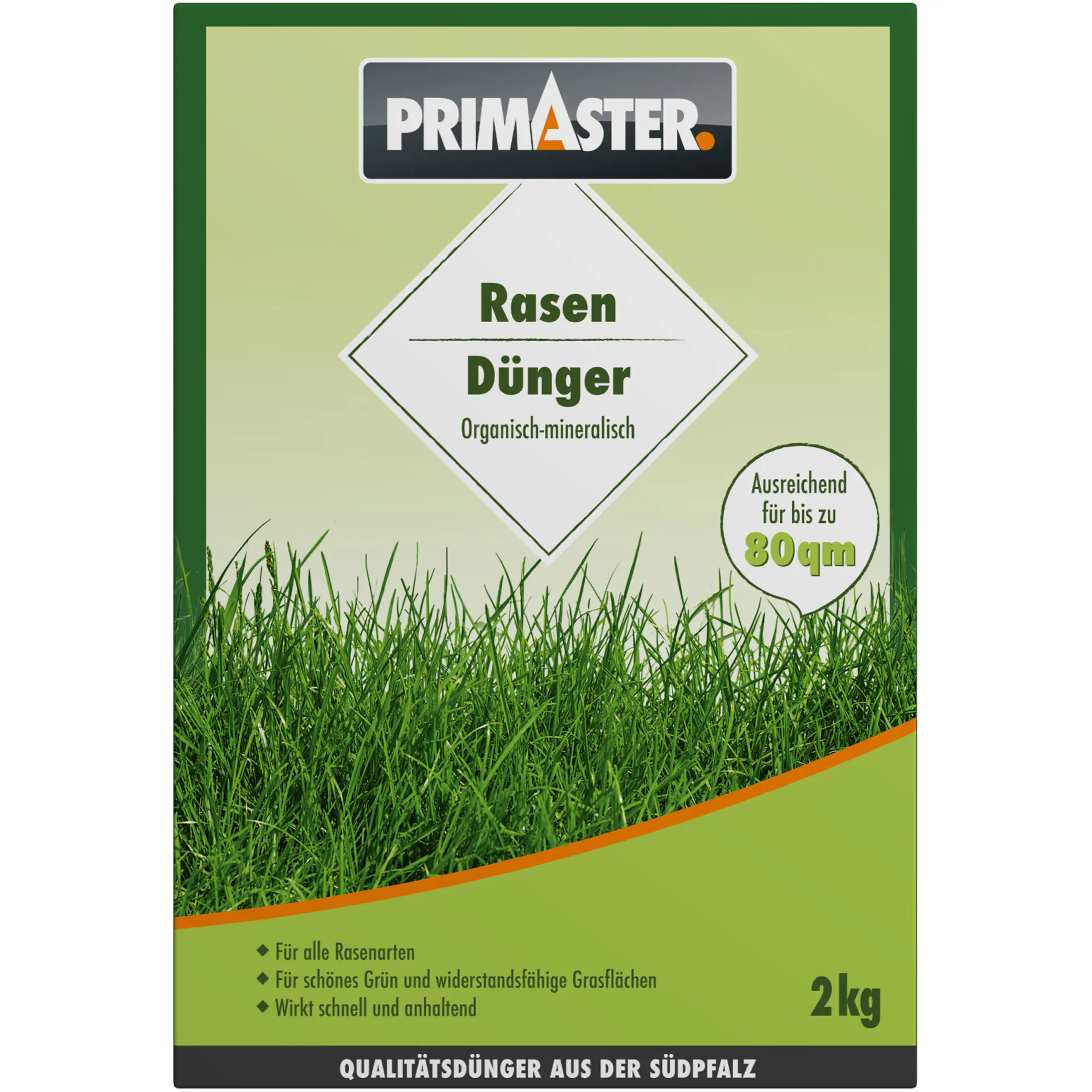 Primaster Rasendünger 2 kg für 80 m²