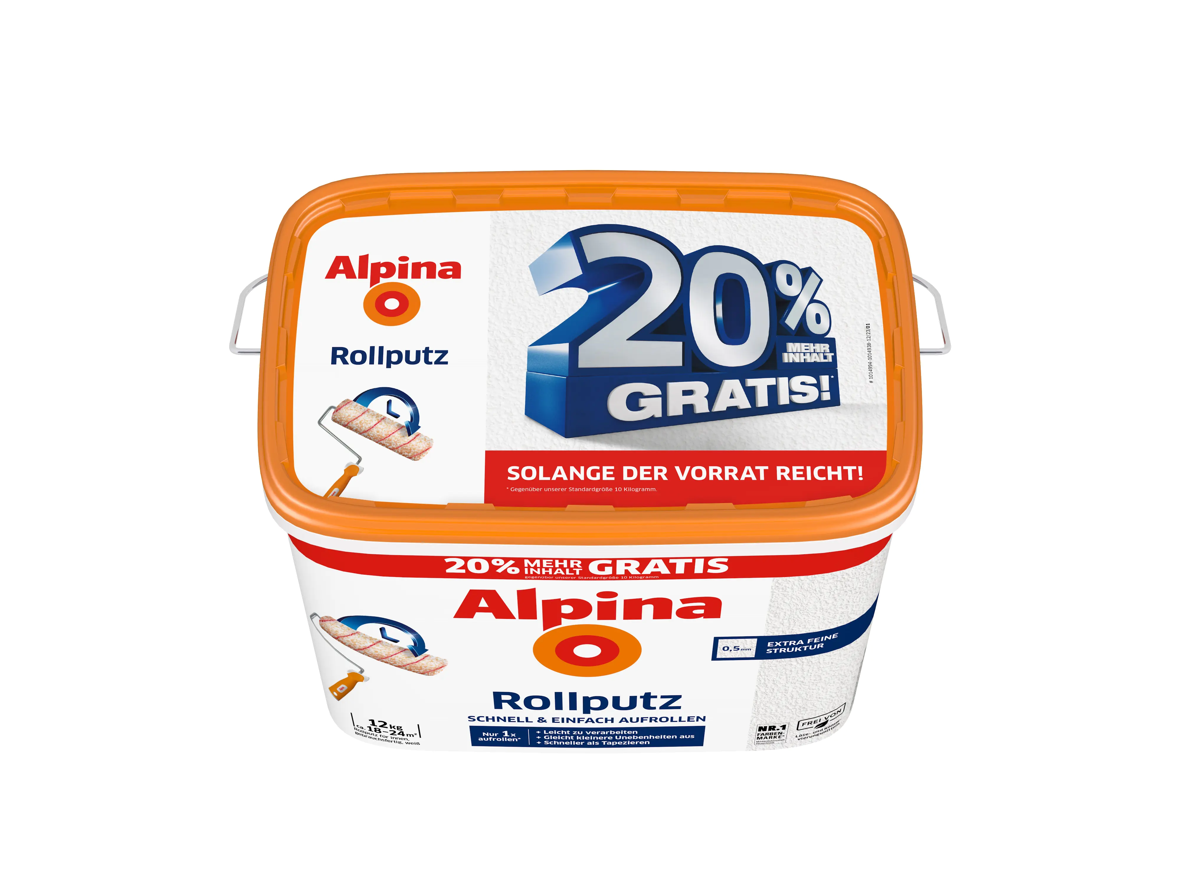 Alpina Rollputz 24 kg 0,5 mm Körnung weiß Alpina Rollputz 24 kg 0,5 mm Körnung weiß