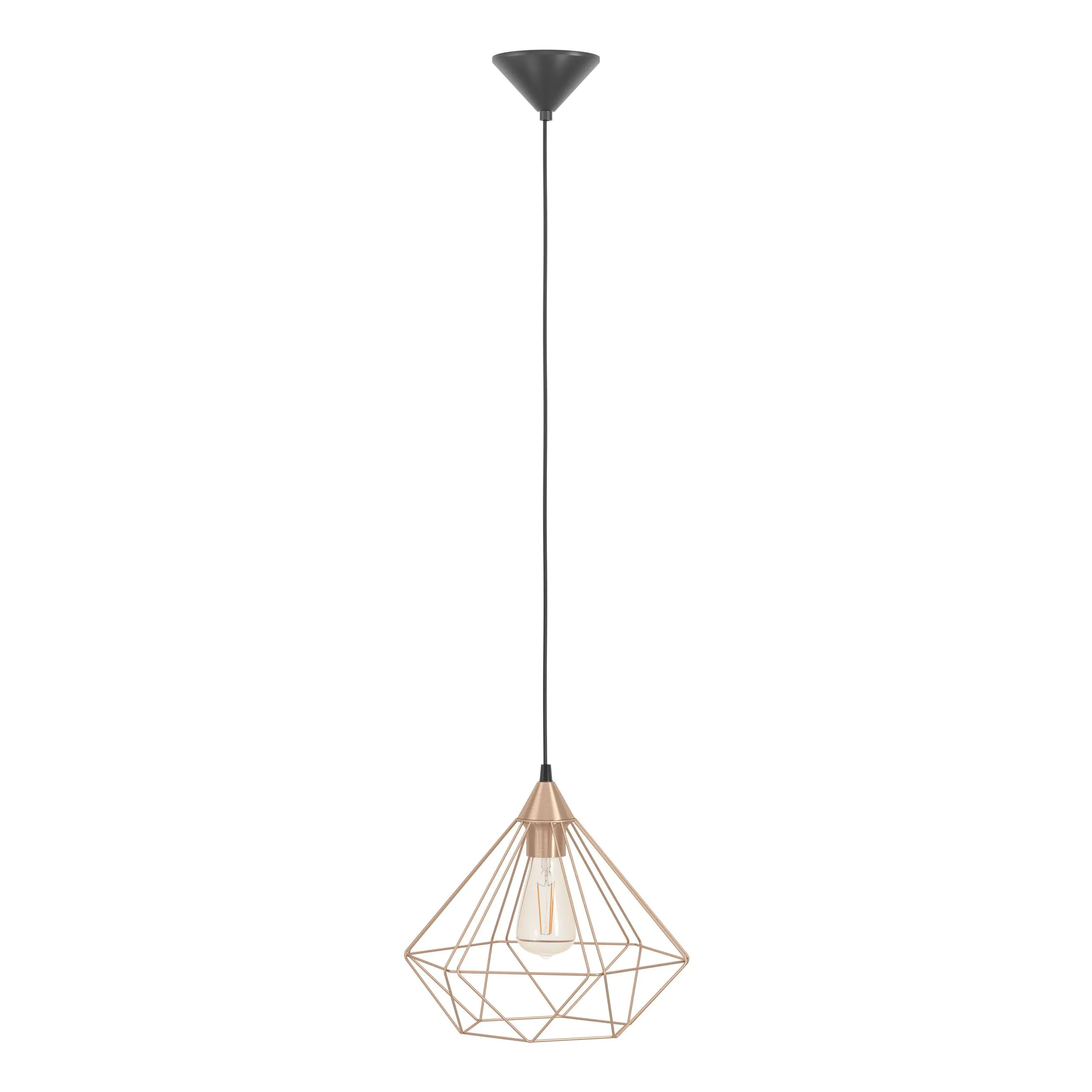 Eglo Pendelleuchte Tarbes kupfer-schwarz Ø 32,5 cm E27 Eglo Pendelleuchte Tarbes kupfer-schwarz Ø 32,5 cm E27