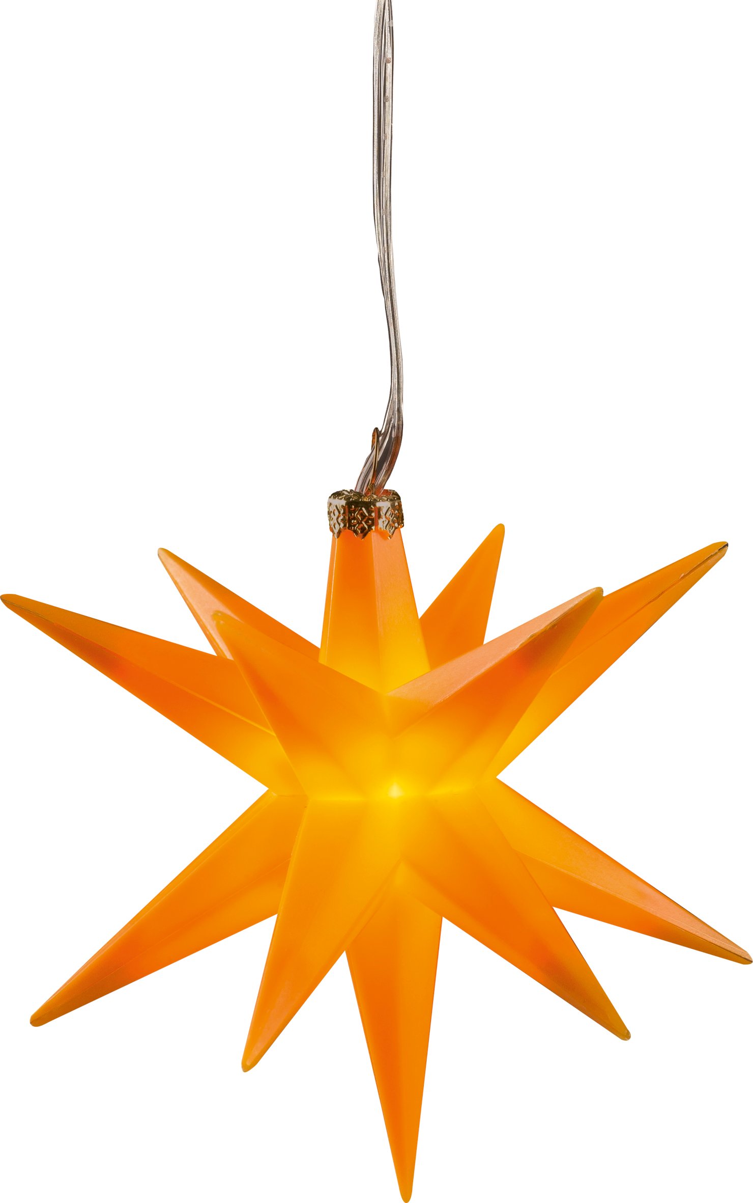 Saico LED-Stern mit Timer batteriebetrieben Ø 8 cm gelb