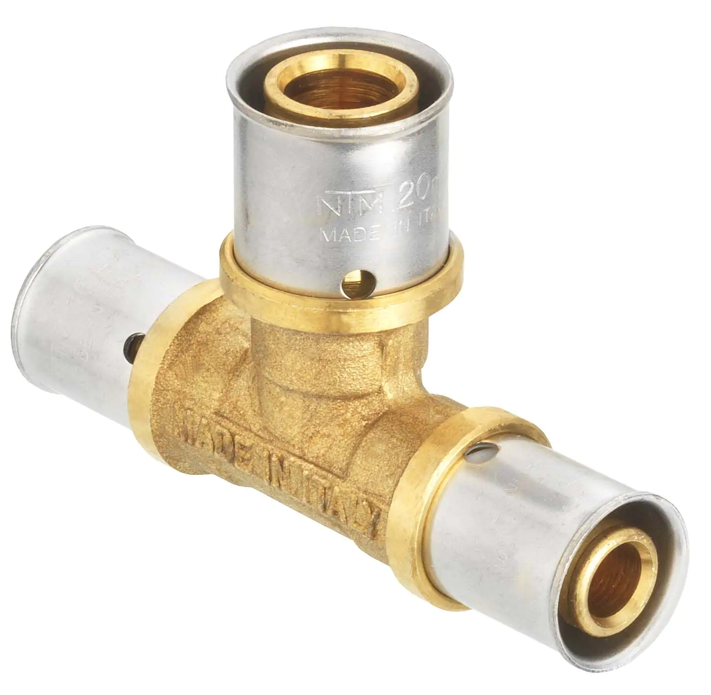 4035300826957 Cornat Press-T-Stück komplett Messing/Edelstahl, ø 16 mm, ø 20 mm