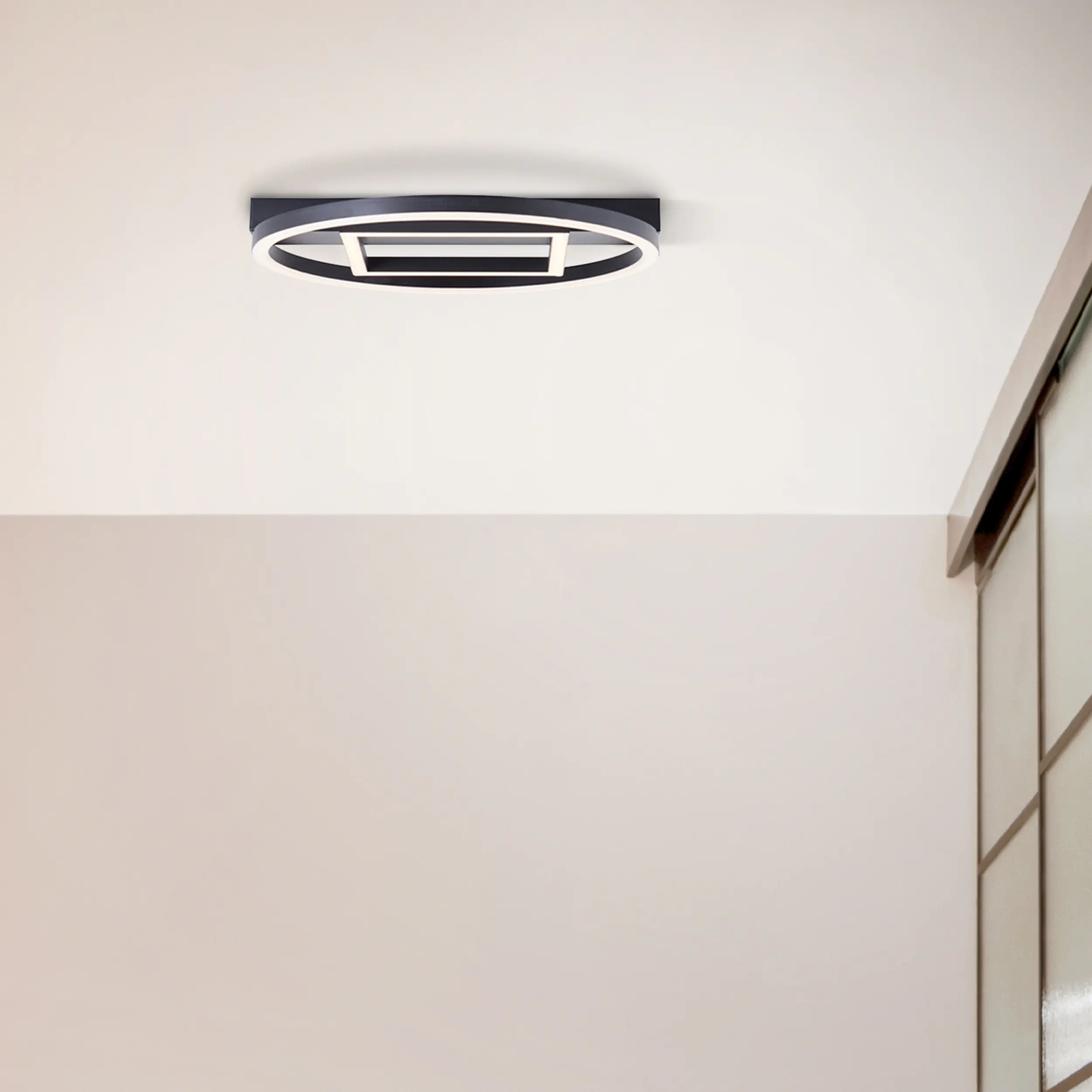 Brilliant Leuchten LED Deckenleuchte Maureen 24W, warmweiß, grau