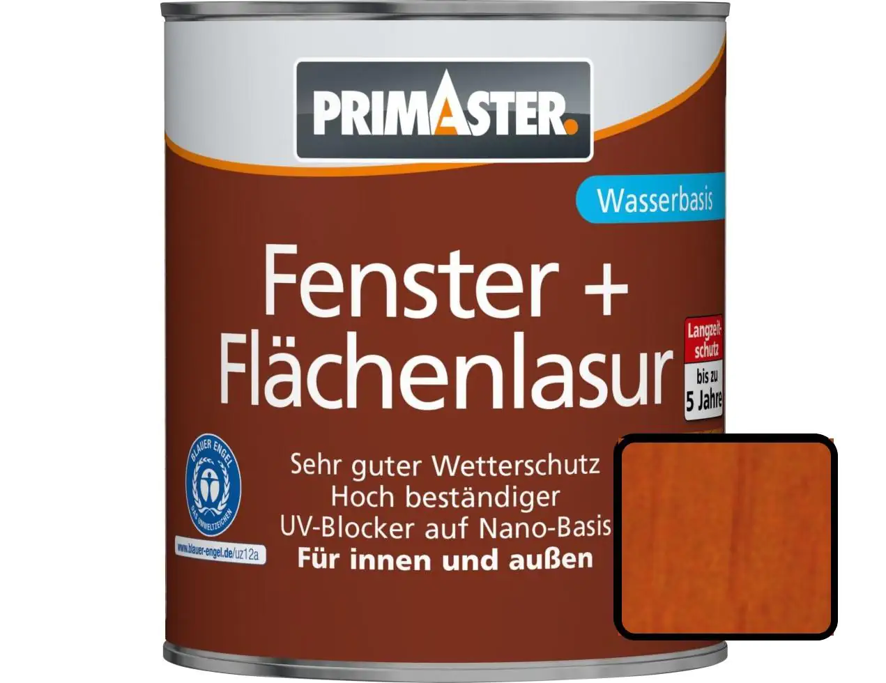 Primaster Fenster und Flächenlasur 2,5 L mahagoni Primaster Fenster und Flächenlasur 2,5 L mahagoni