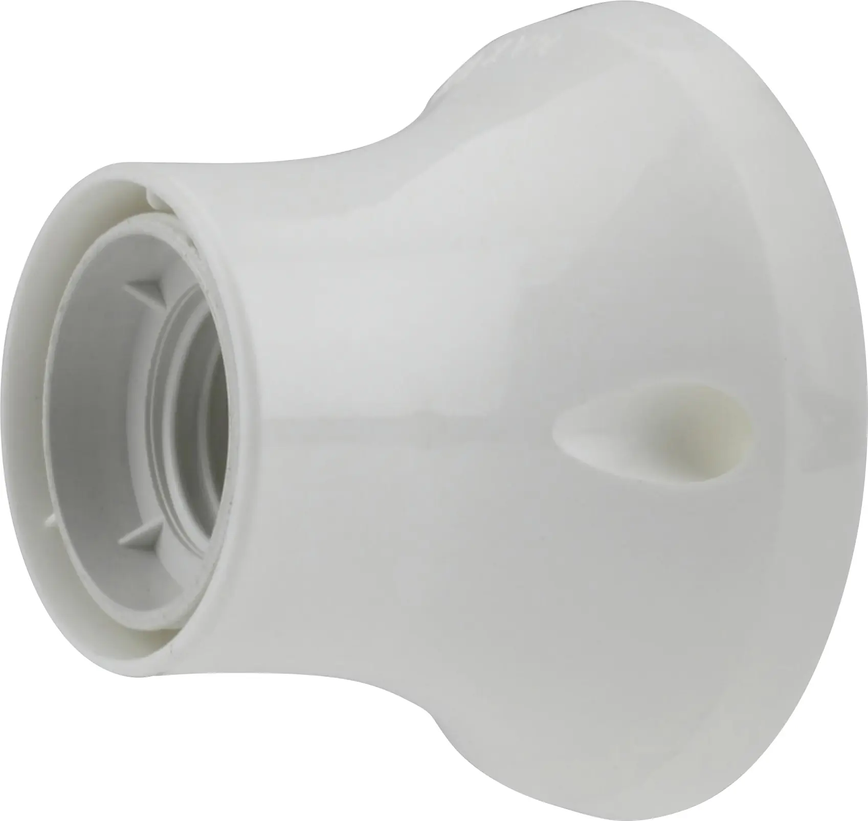 Wandfassung gerade Ausführung E 27, weiß