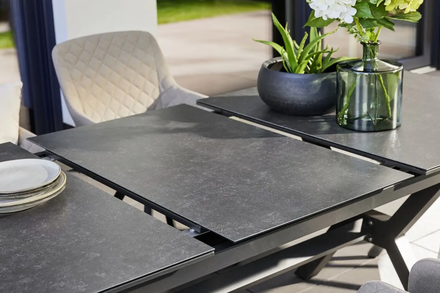 Primaster Lounge Möbelset Miramar 5-teilig anthrazit mit wetterfestem Bezug