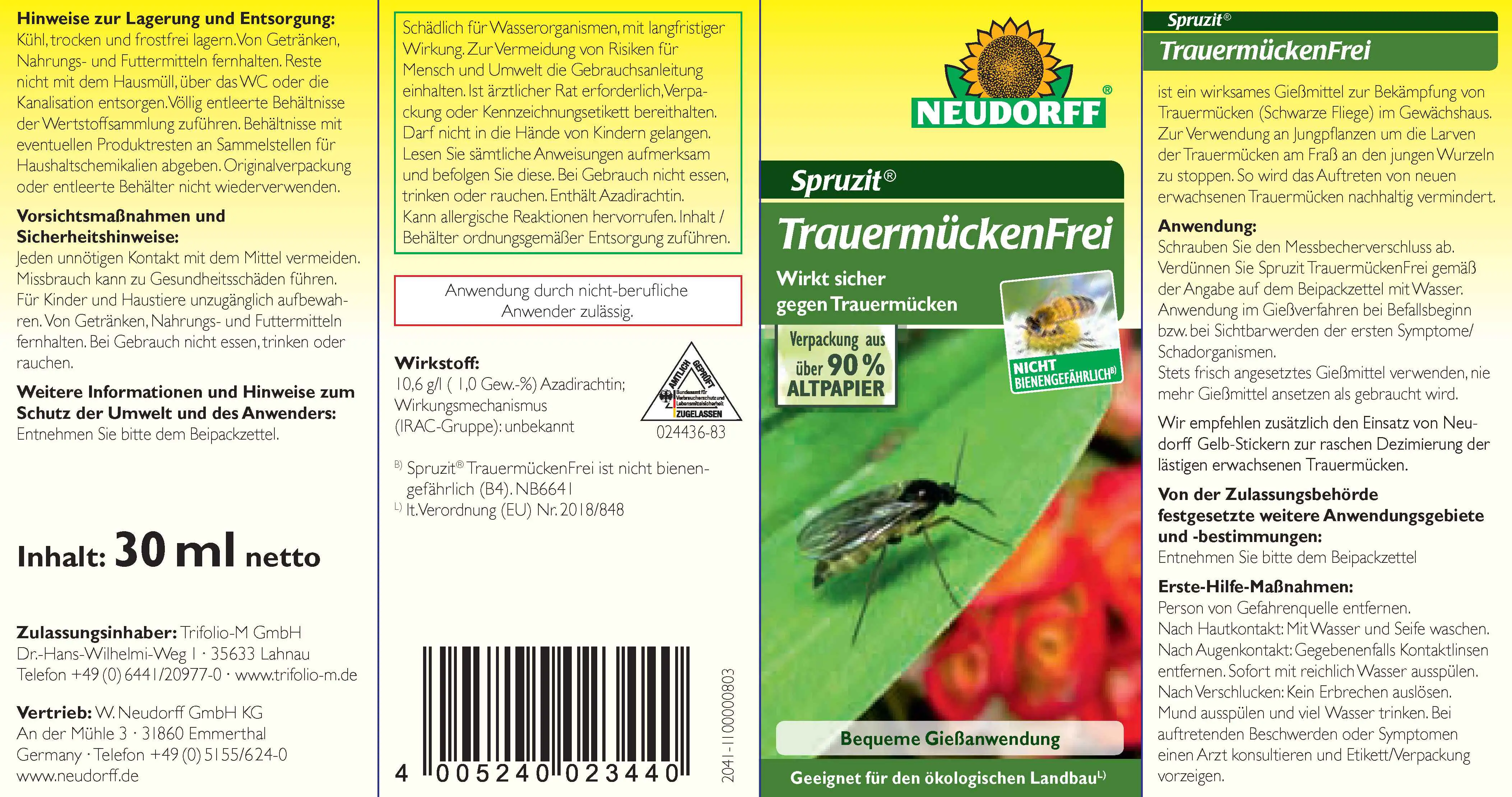 Spruzit TrauermückenFrei 30 ml