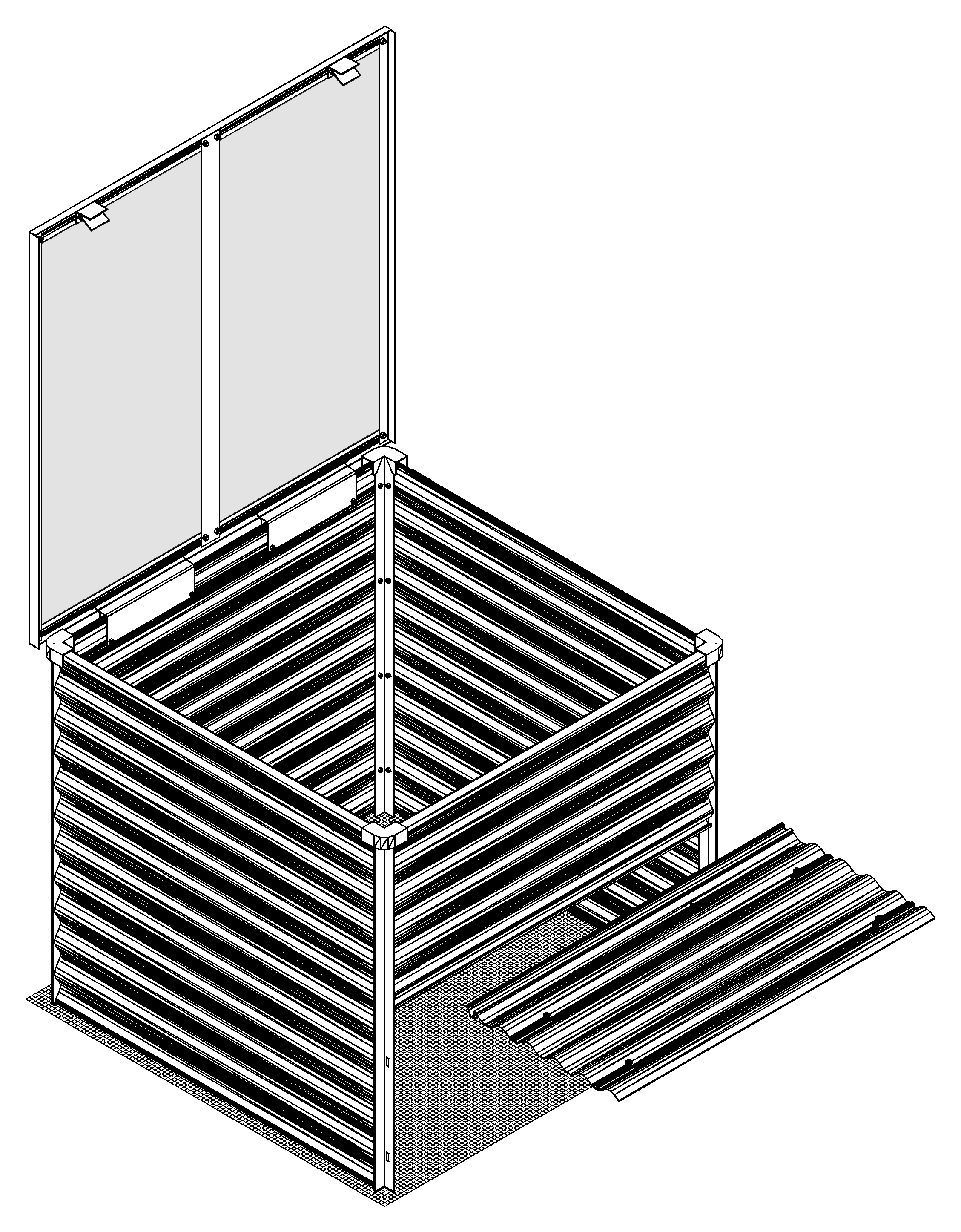 Vitavia Komposter Tomma 99 x 99 cm granit-schwarz Vitavia Komposter Tomma 99 x 99 cm granit-schwarz