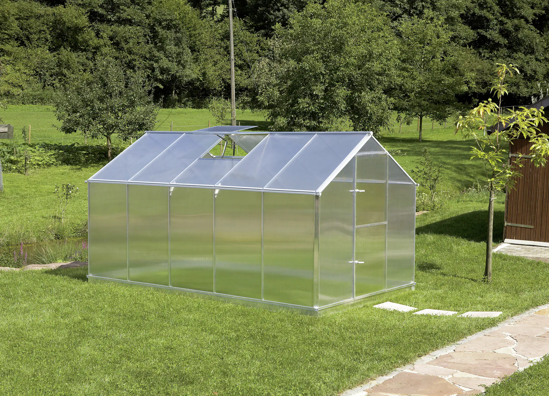 Gutta Alu Gewächshaus Typ F5 374 x 227 cm