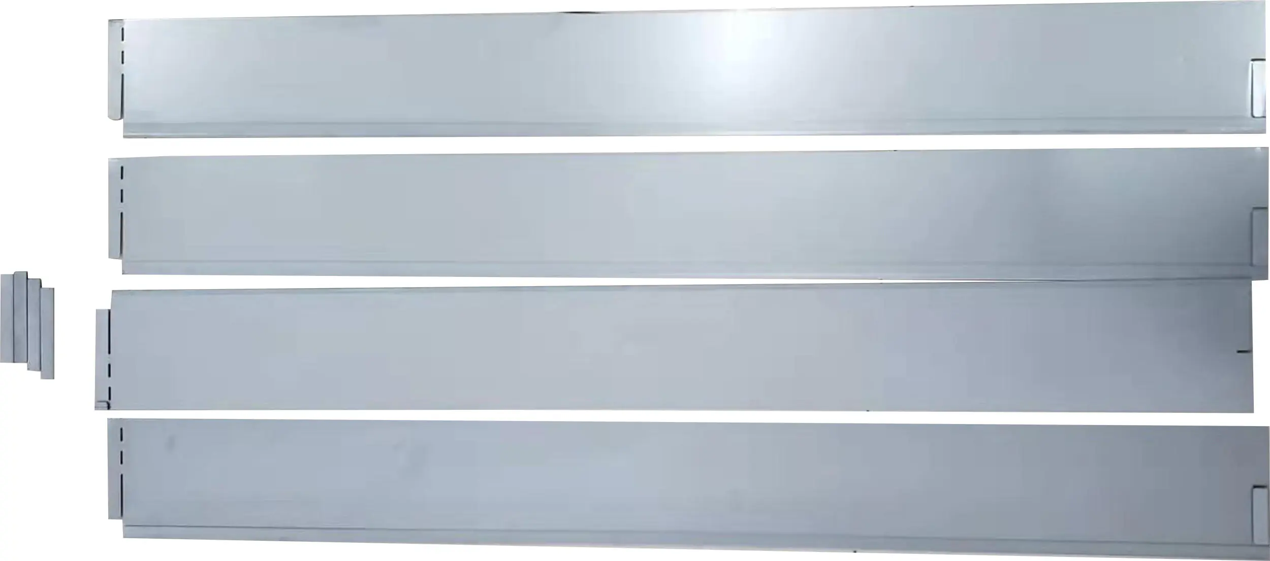 TrendLine Rasenkante Metall 1,19 m x 13 cm verzinkt - 4 Stück