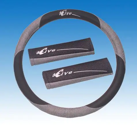 Unitec Lenkradhülle & Gurtpolster Active anthrazit