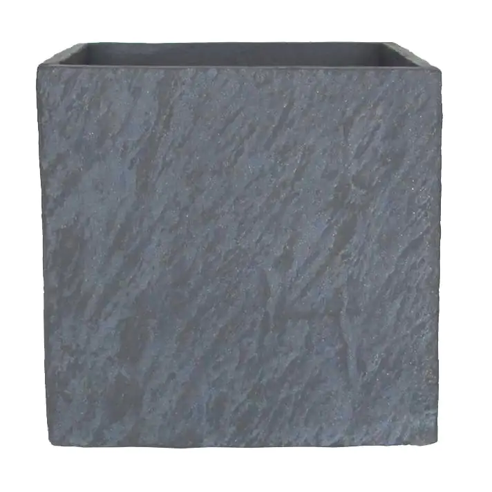 4333692038553 TrendLine Pflanztopf 35 x 35 x 35 cm grau Schieferoptik
