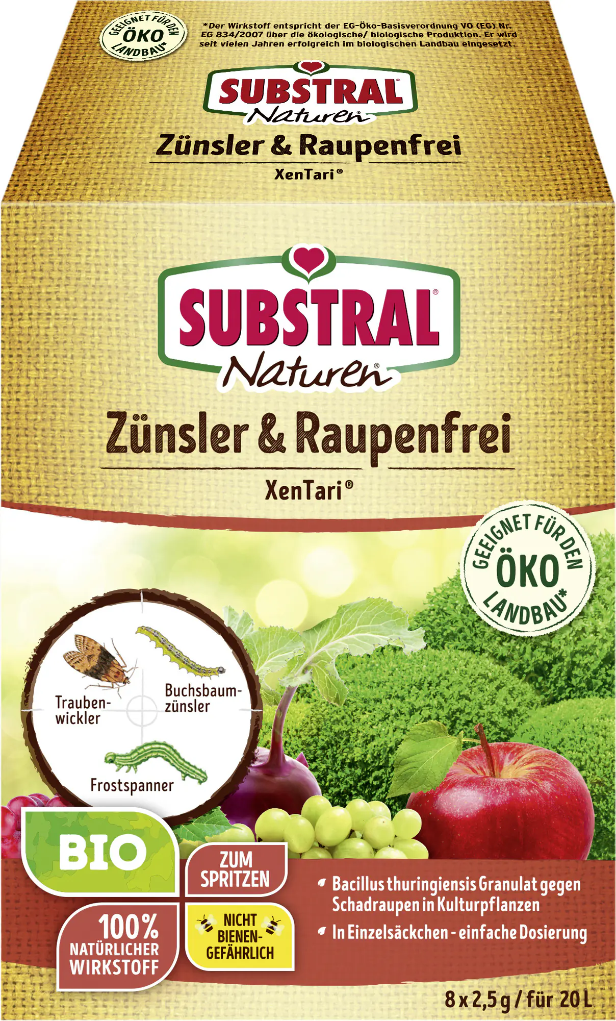 Naturen Bio Zünsler & Raupenfrei XenTari 8 x 2,5 g