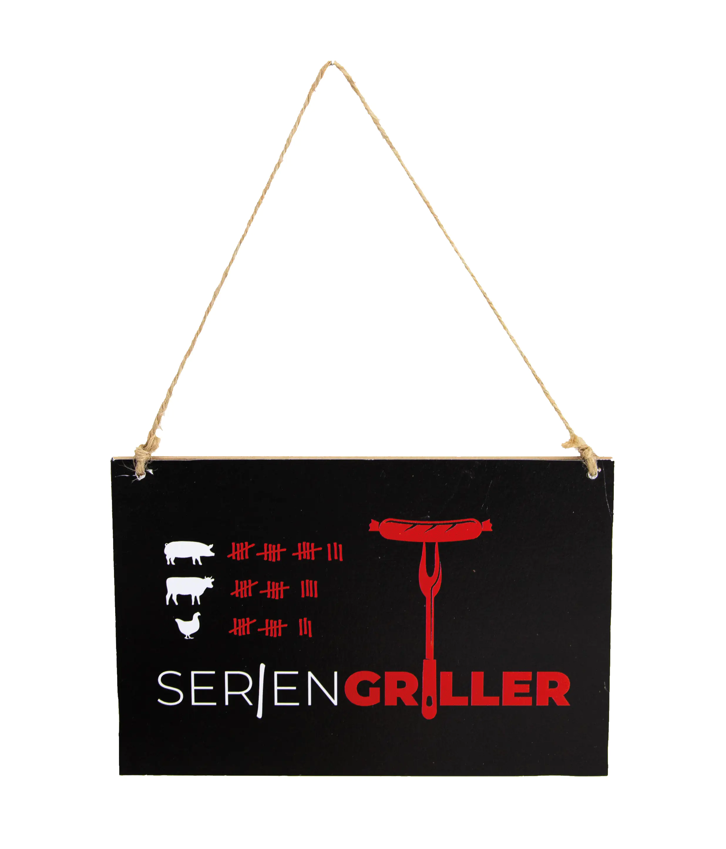 Riffelmacher BBQ Schild aus zum Hängen Seriengriller 18 x 12 cm