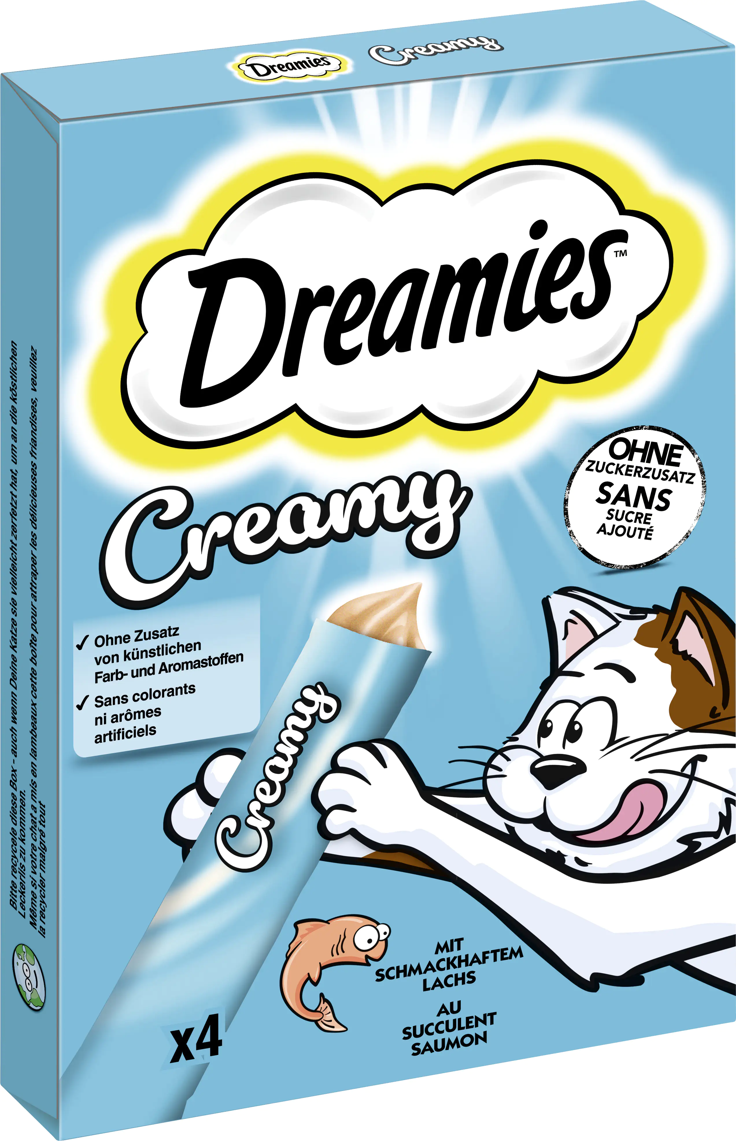 Dreamies Creamy Snacks mit Lachs Katzensnack 4 x 10 g Multipack Dreamies Creamy Snacks mit Lachs Katzensnack 4 x 10 g Multipack