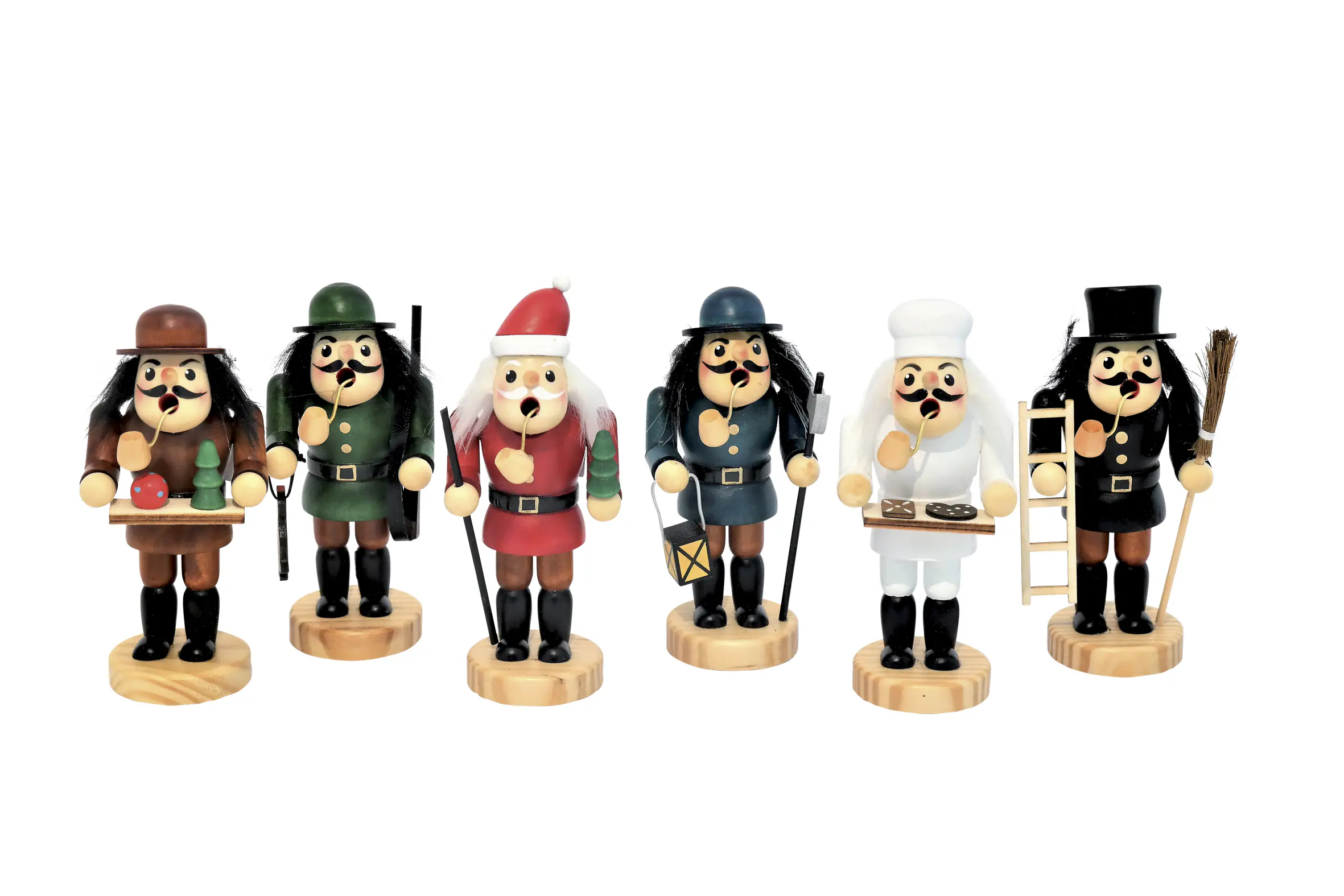 Räuchermännchen Deko Holz 13 cm 6-fach sortiert