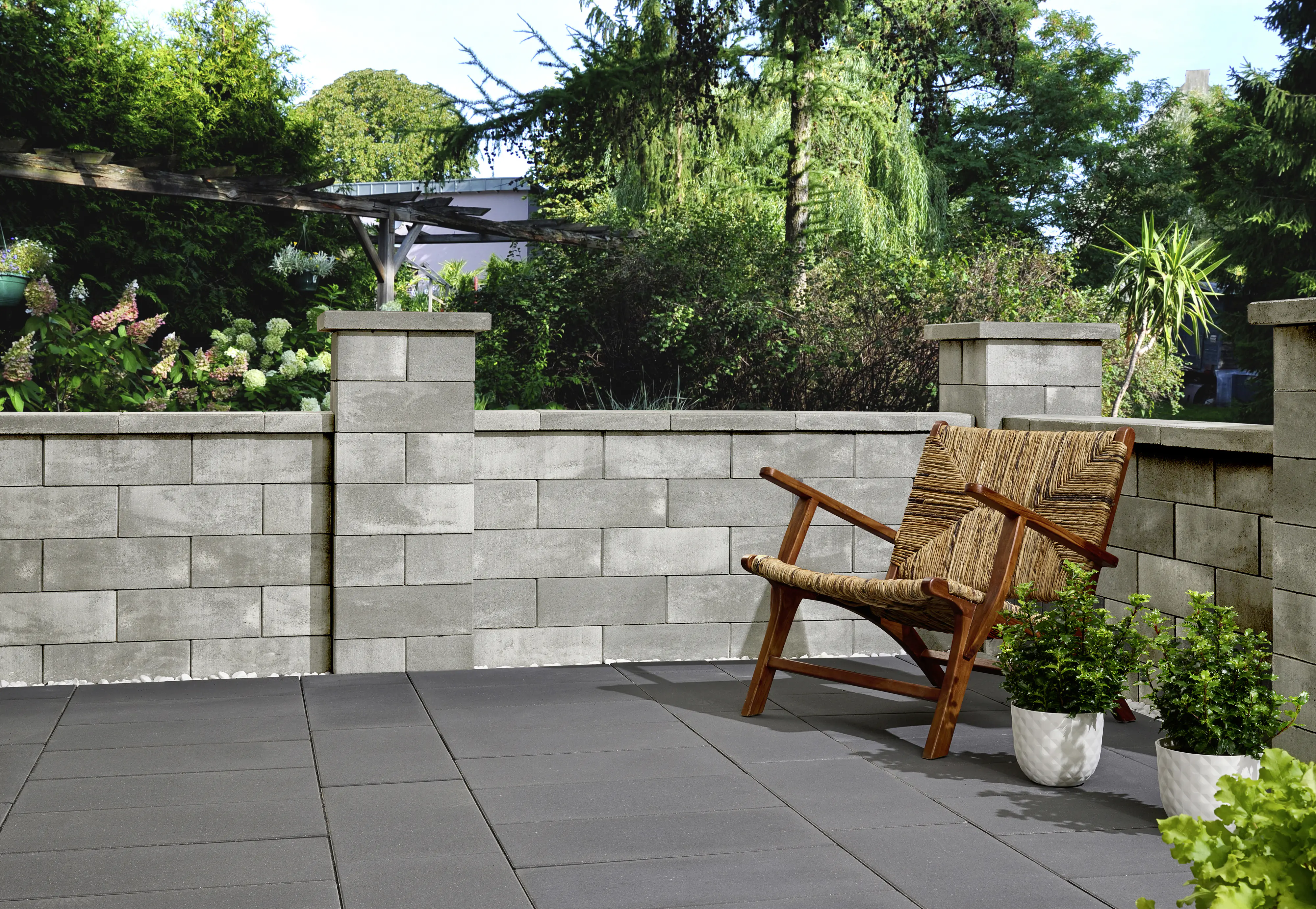 Kann Pfeilderabdeckung Lindeza 48 x 48 x 5,5 cm grau-alpin