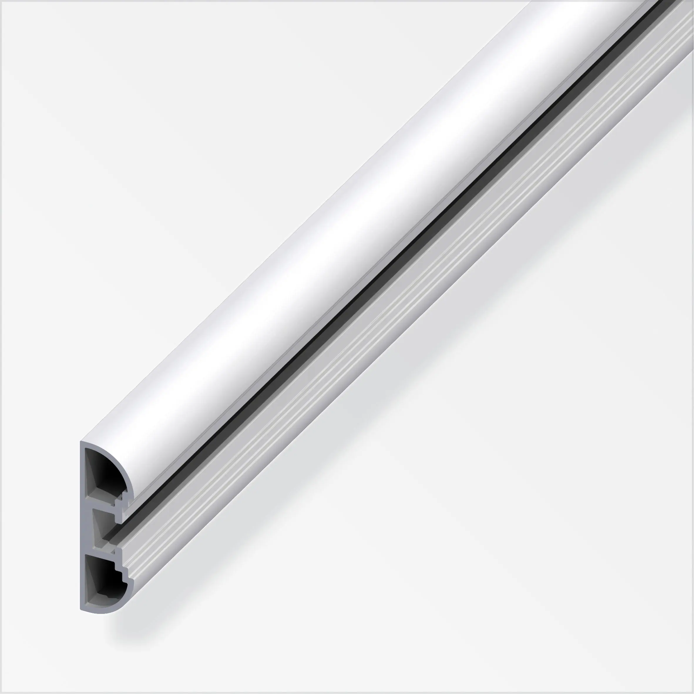coaxis®-Profil, schmal 2.5 m, 35.5 x 11 mm Aluminium eloxiert silber