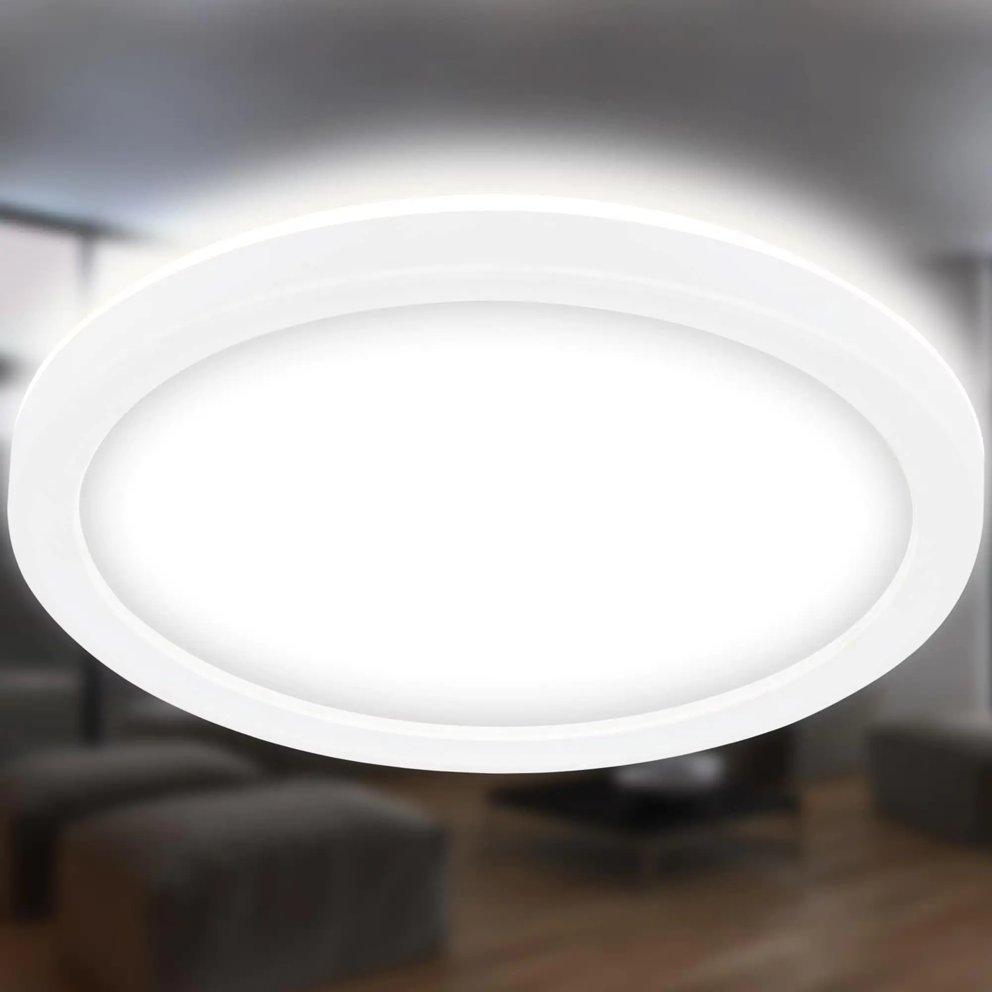 Briloner LED Panel Slim Ø 19 cm, weiß, ultraflach