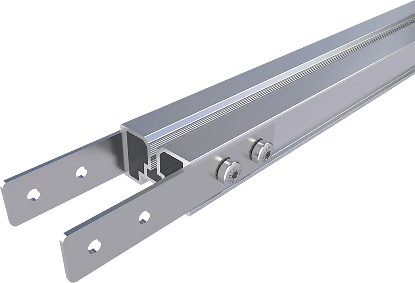 HSI Terra Systec Profilverbinder Aluminium Pressblank inkl. Schrauben 100 mm - 10 Stück