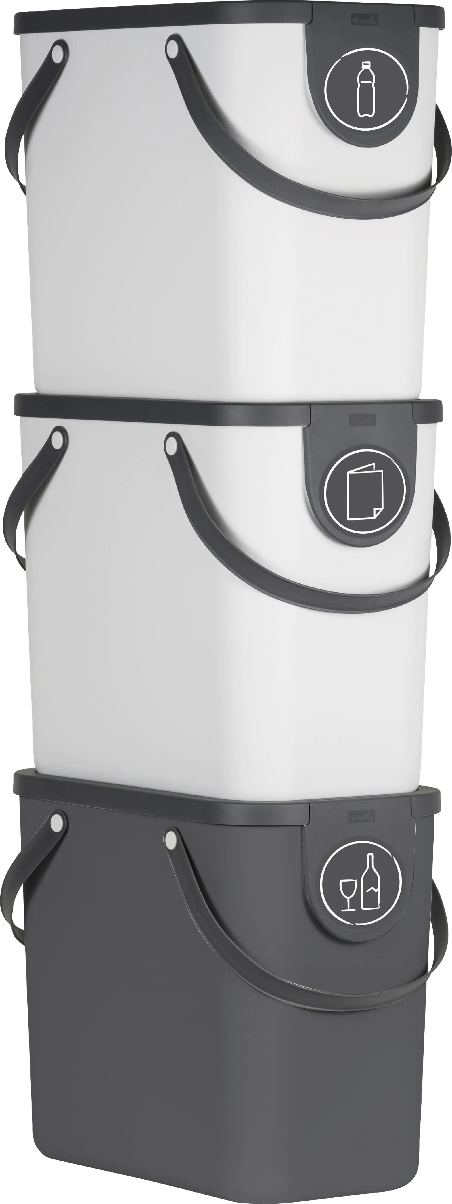 Rotho Mülltrennungssystem Albula 25 L mistletoe white Recyclingbehälter Rotho Mülltrennungssystem Albula 25 L mistletoe white Recyclingbehälter