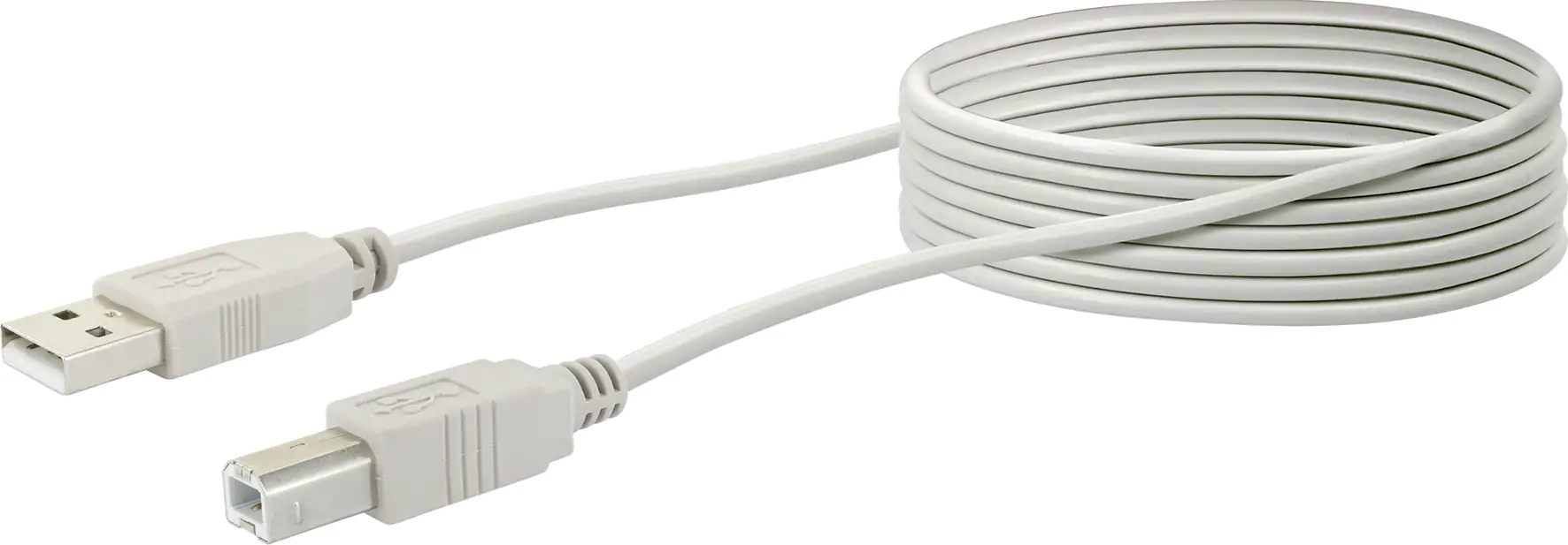 Schwaiger USB Anschlusskabel CK1563 531 grau, 3m, 1x USB 2.0 A Stecker / 1x USB 2.0 B Stecker