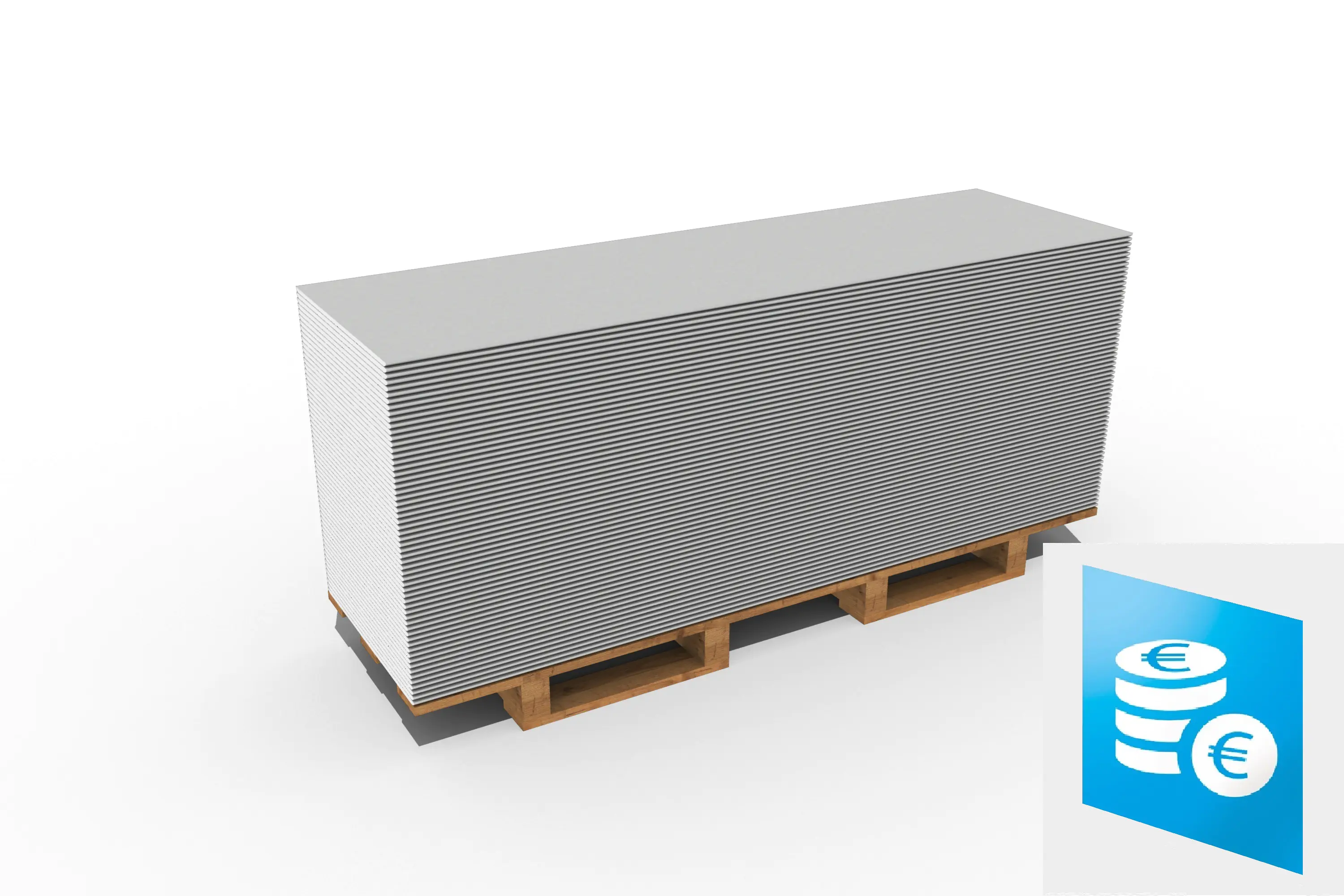 Knauf Gipskarton-Ausbauplatte GKB 260 x 60 cm 12,5 mm 60 St. Palettenabnahme