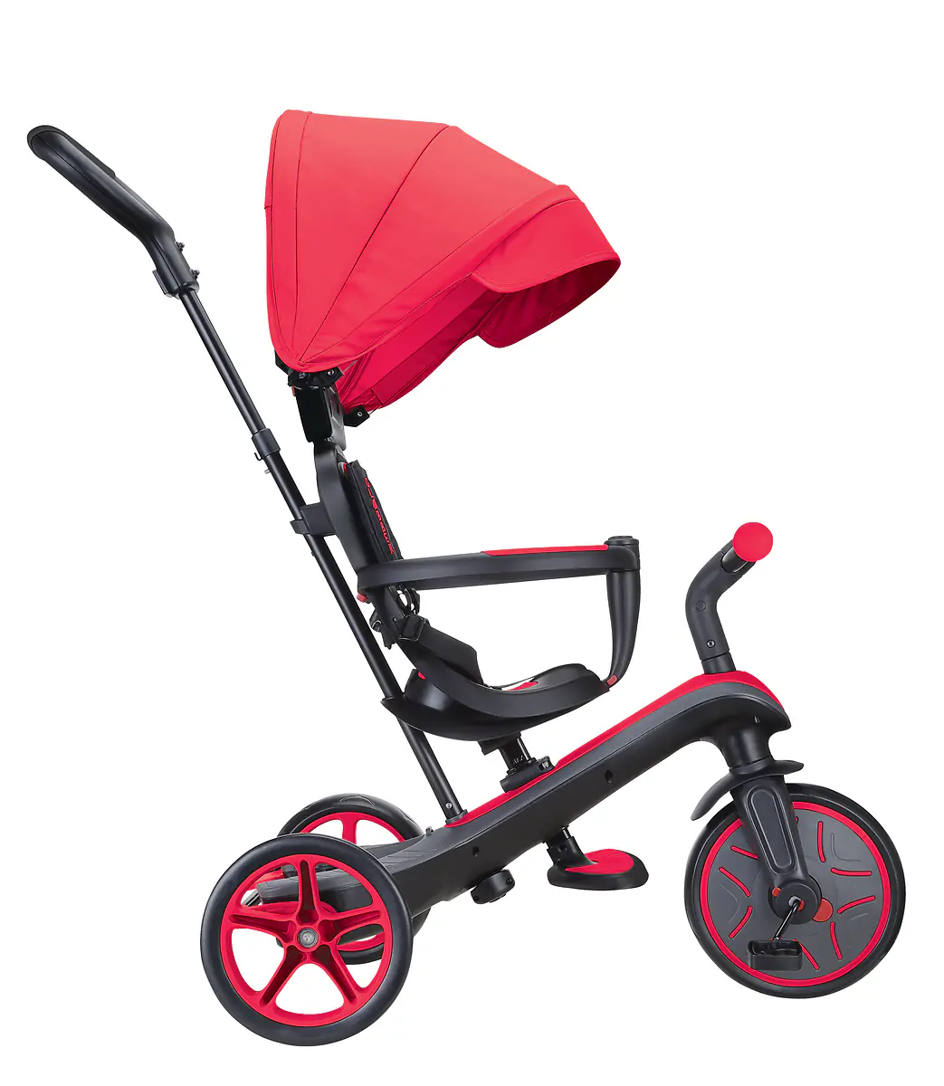 Globber Dreirad für Kinder Explorer Trike 4-in-1 schwarz/rot