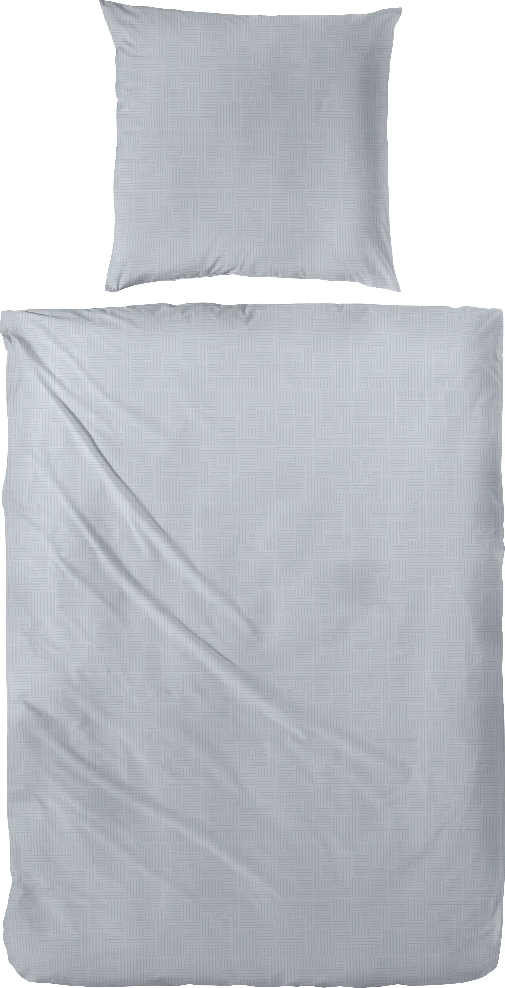 Biber Bettwäsche 155 x 220 cm grau