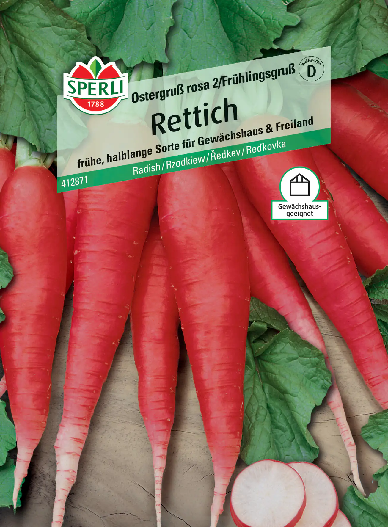 Sperli Rettich Ostergruß rosa 2 / Frühlingsgruß Sperli Rettich Ostergruß rosa 2 / Frühlingsgruß