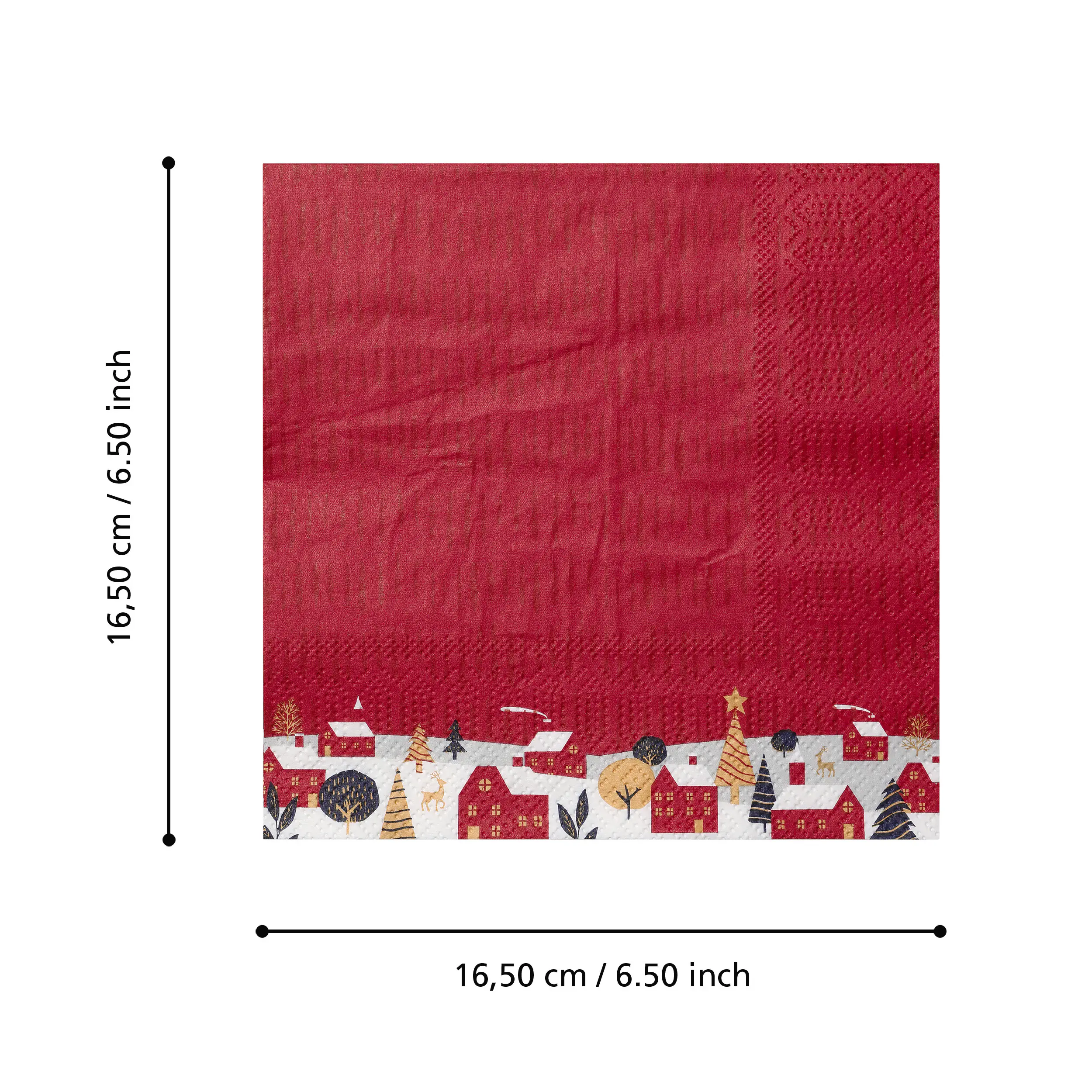 Eglo Servietten X-Mas Pasig rot 16,5 x 16,5 cm - 20er Pack