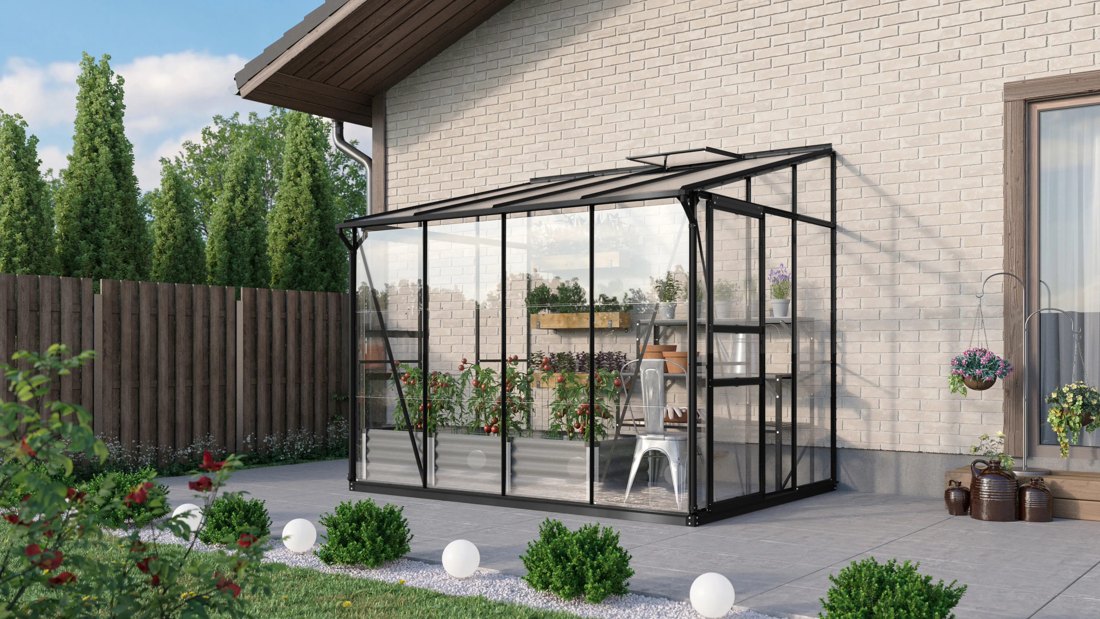 Vitavia Gewächshaus Osiris 5200 201 x 262 cm 3 mm Sicherheitsglas Vitavia Gewächshaus Osiris 5200 201 x 262 cm 3 mm Sicherheitsglas